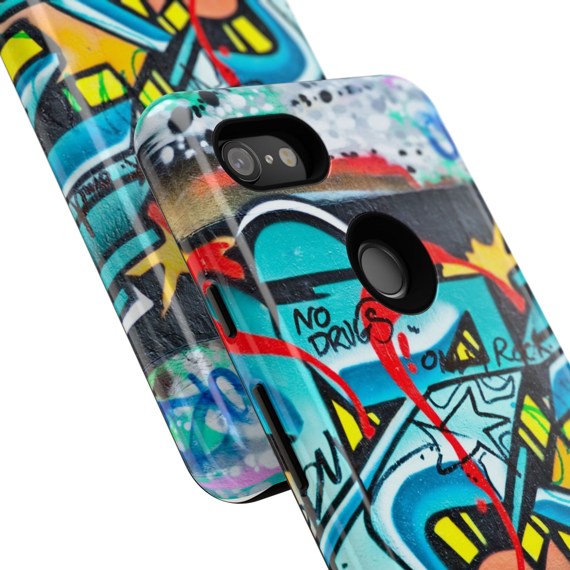 Edgy Phone Case with Graffiti Design, Tough Phone Case for Artists, Urban Style Phone Accessory, Graffiti Art Case, Unique Gift for Teens - FORMO