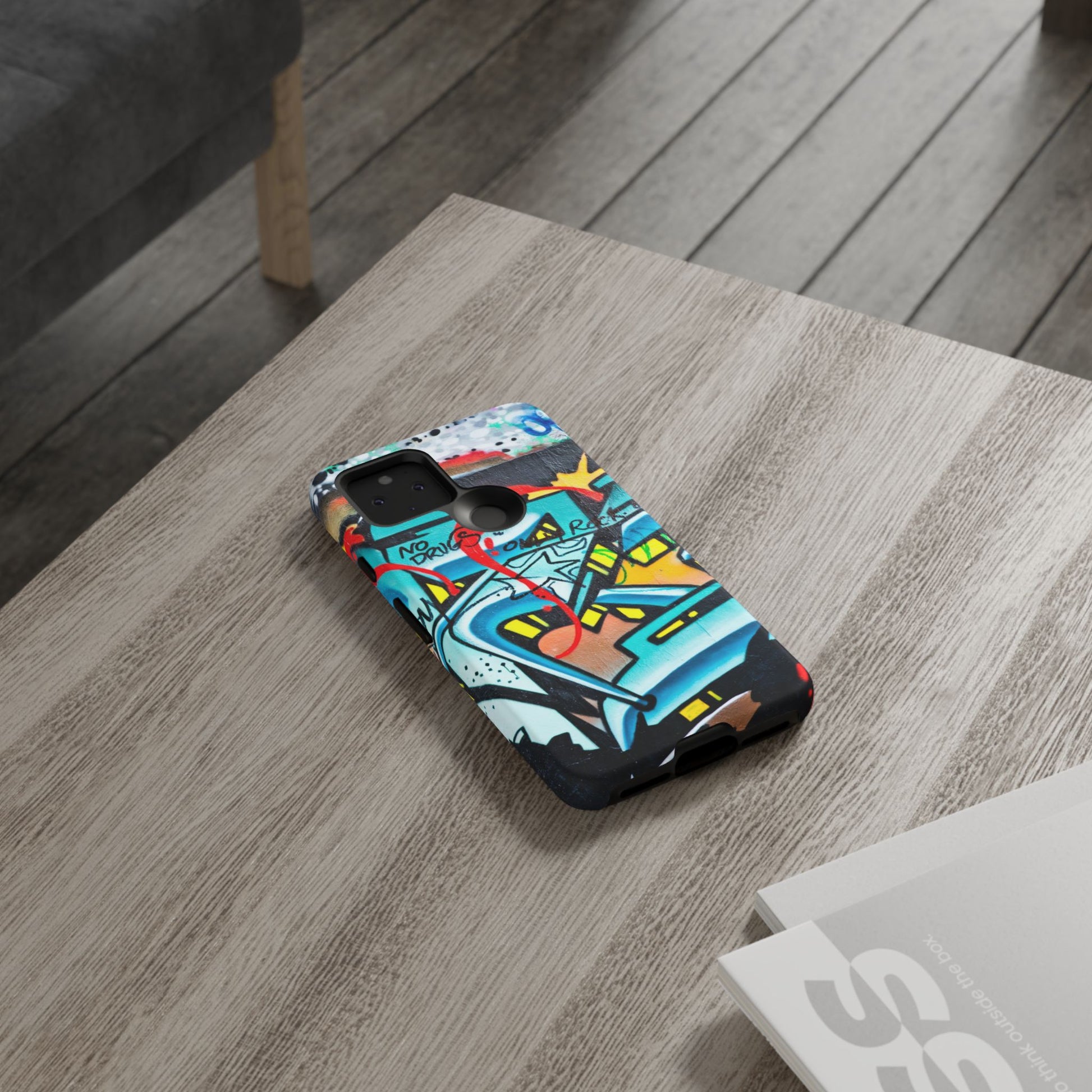 Edgy Phone Case with Graffiti Design, Tough Phone Case for Artists, Urban Style Phone Accessory, Graffiti Art Case, Unique Gift for Teens - FORMO
