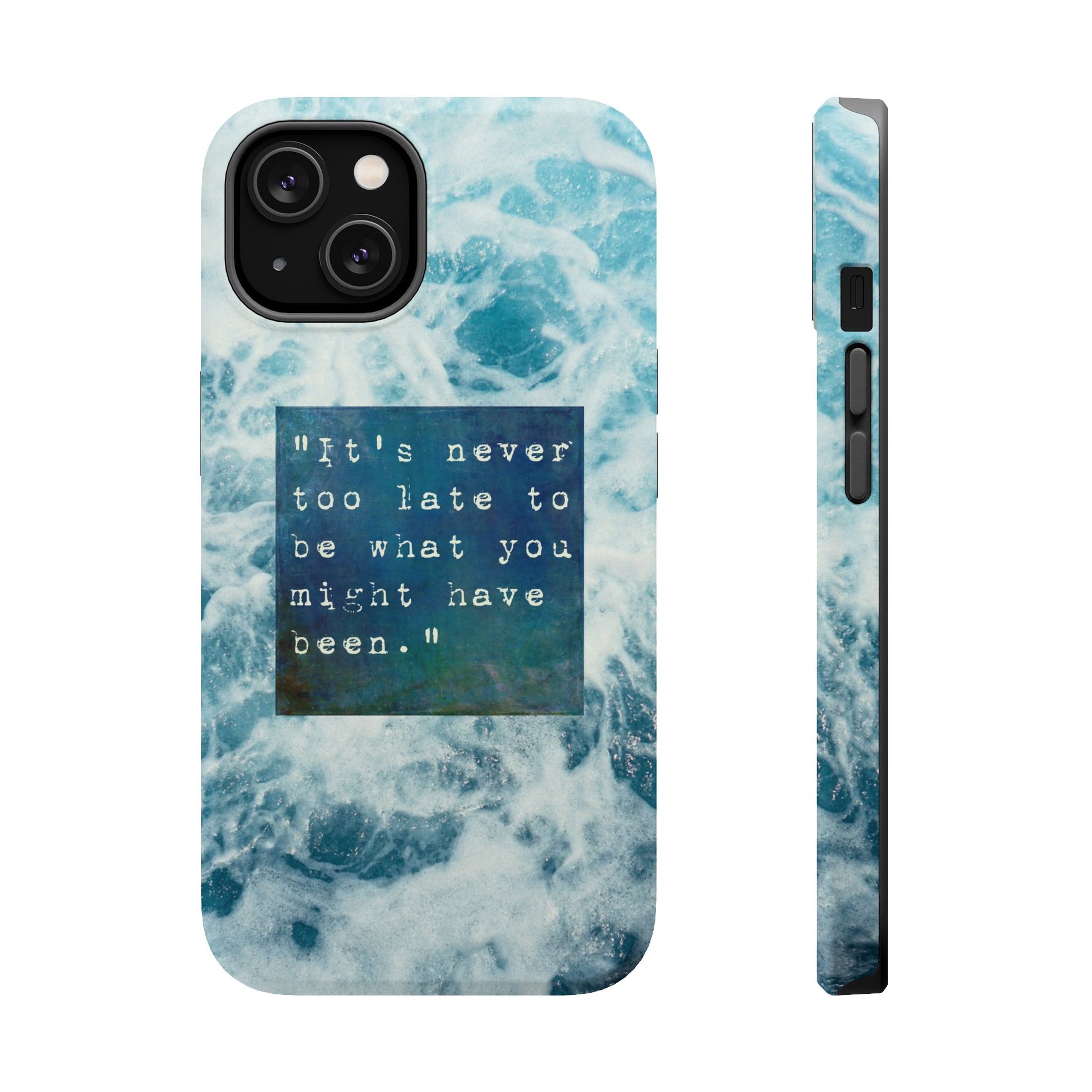 Inspirational Magnetic Phone Cases, Perfect Gift for Students, Motivational Phone Cover, Stylish Tough Case, Ocean Design Case, Fits iPhone - FORMO