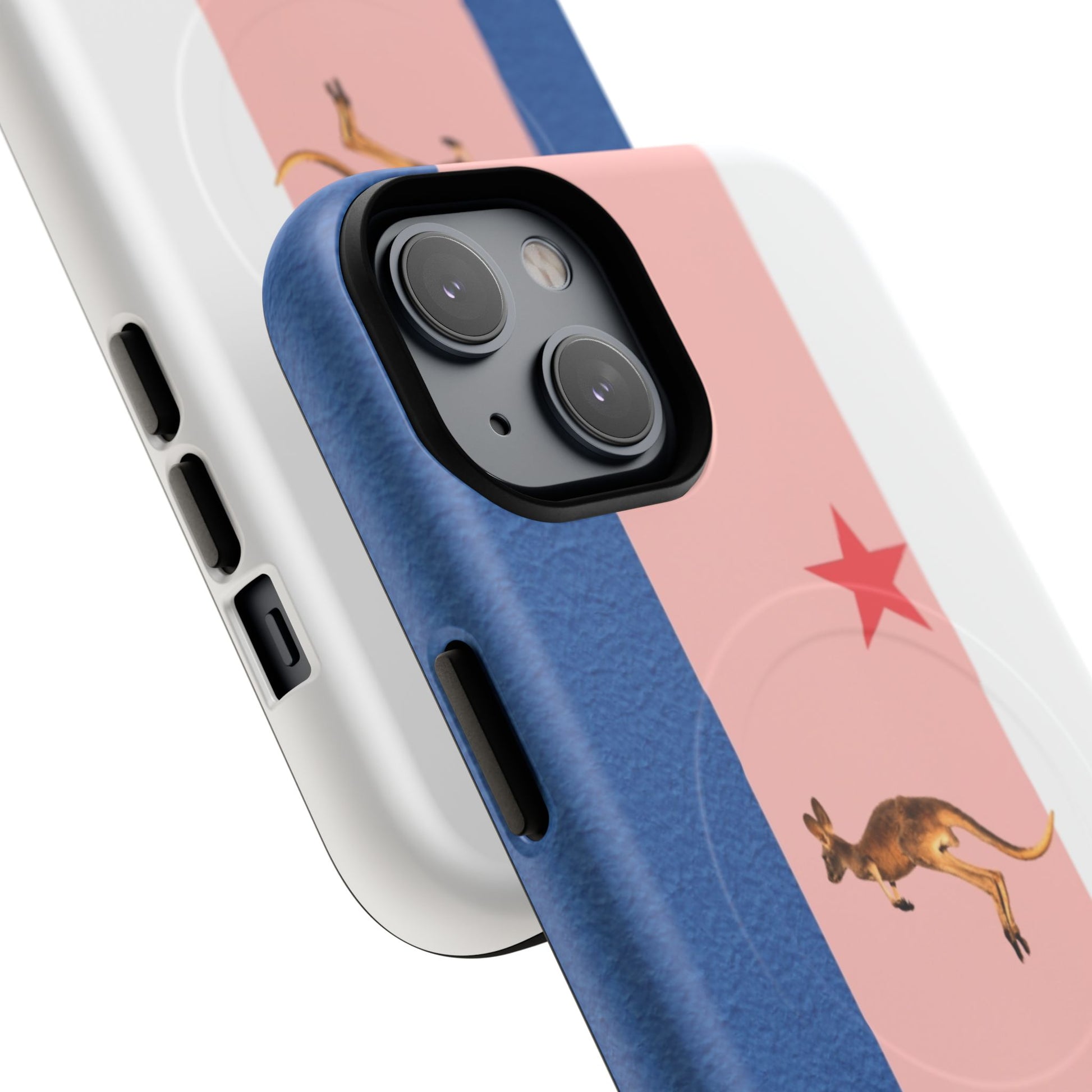 Kangaroo Flag Magnetic Phone Case, Tough Phone Cover, Australian Pride Accessory, Travel Gift, Fun Statement Case