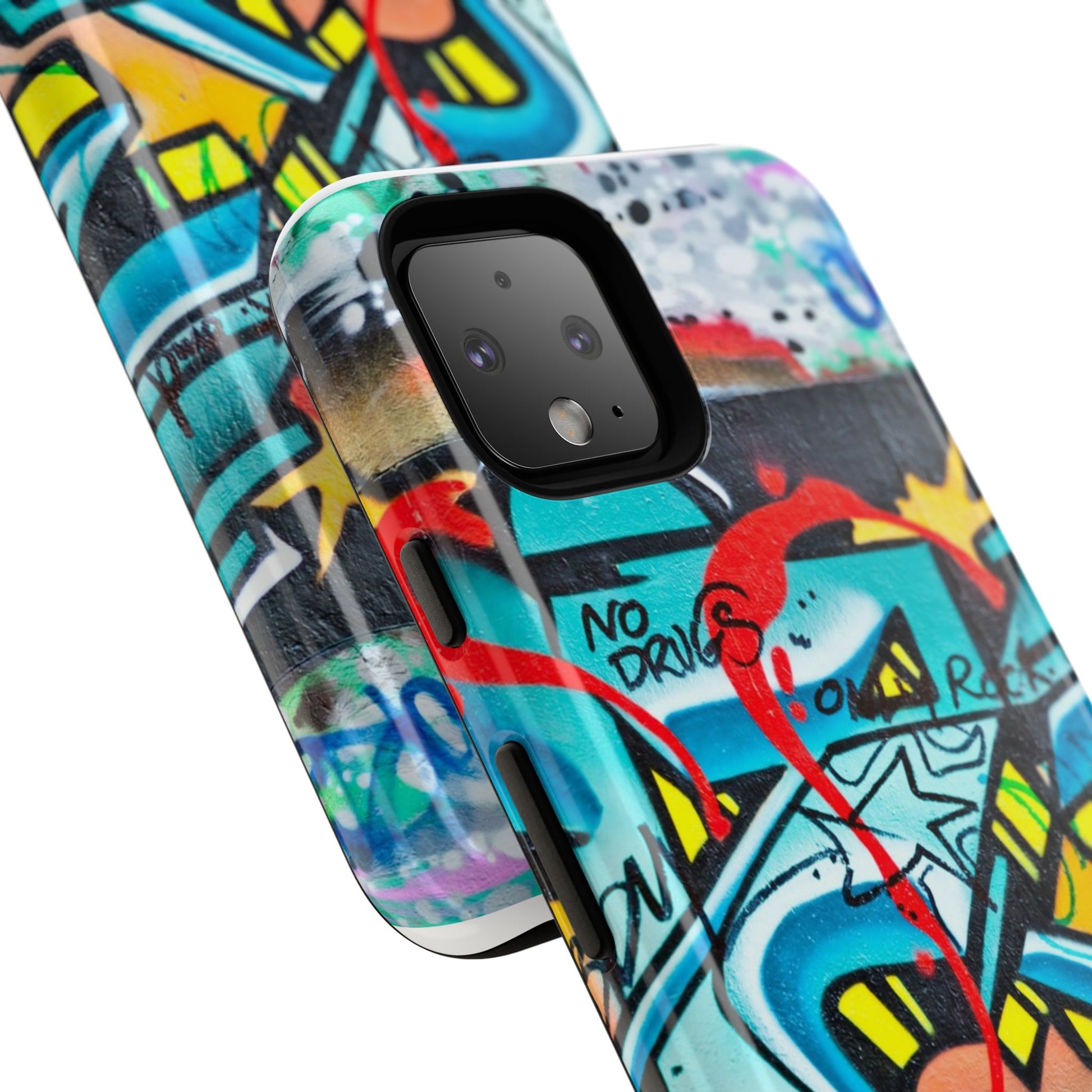 Edgy Phone Case with Graffiti Design, Tough Phone Case for Artists, Urban Style Phone Accessory, Graffiti Art Case, Unique Gift for Teens - FORMO