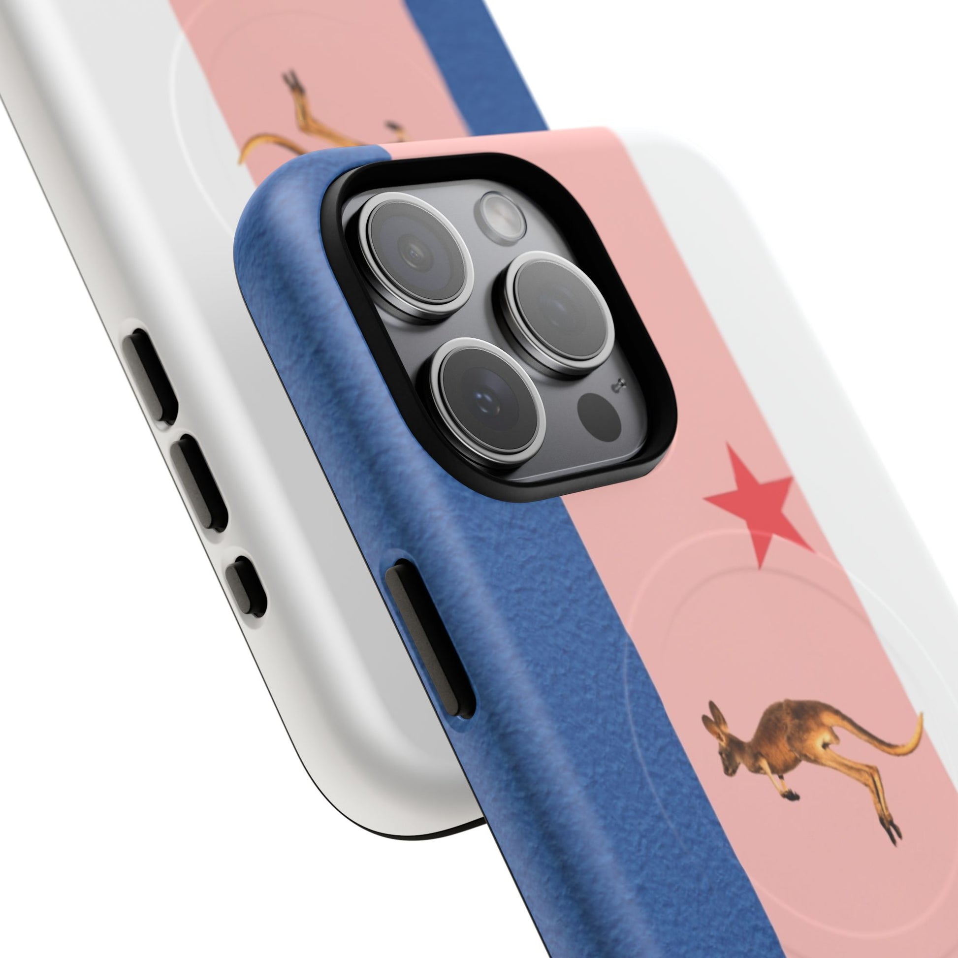 Kangaroo Flag Magnetic Phone Case, Tough Phone Cover, Australian Pride Accessory, Travel Gift, Fun Statement Case