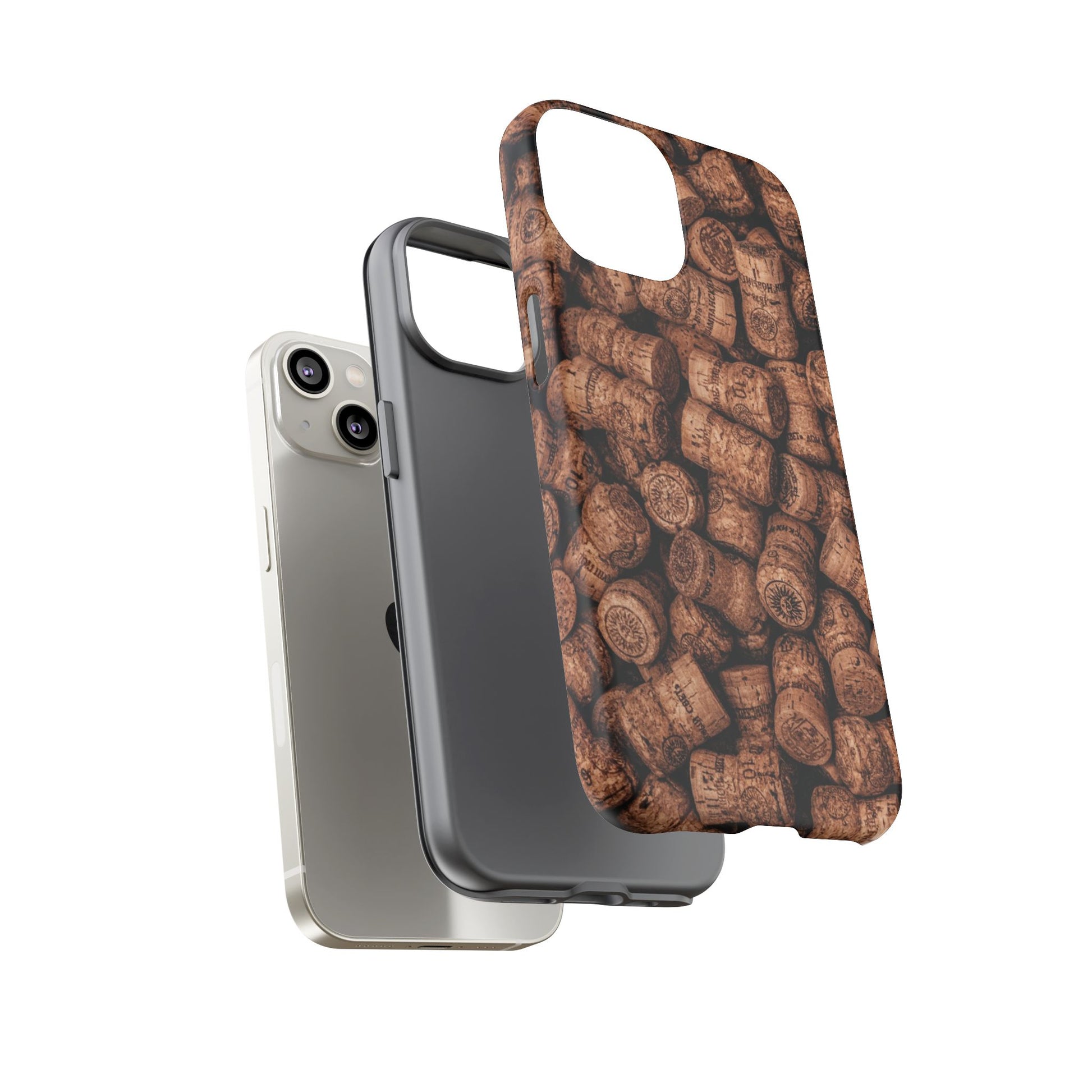 Cork Pattern Phone Case - Eco-Friendly, Vintage Style, Rustic Gifts for Wine Lovers, Housewarming, Birthday, Unique Gift - FORMO
