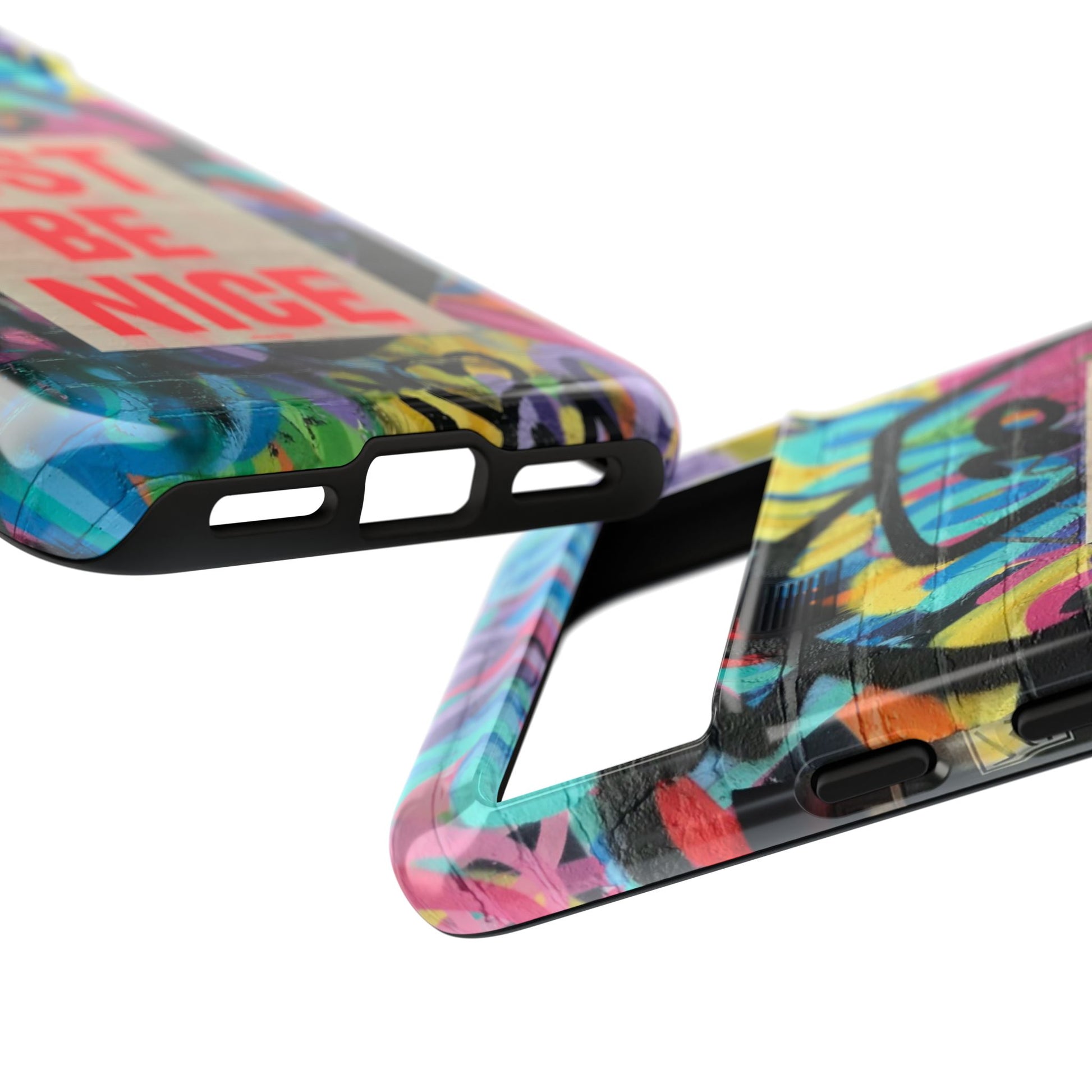 Colorful Phone Case - Just Be Nice Design, Motivational Gift, Phone Accessories, Unique Custom Case, Positive Vibe Tech Gear - FORMO