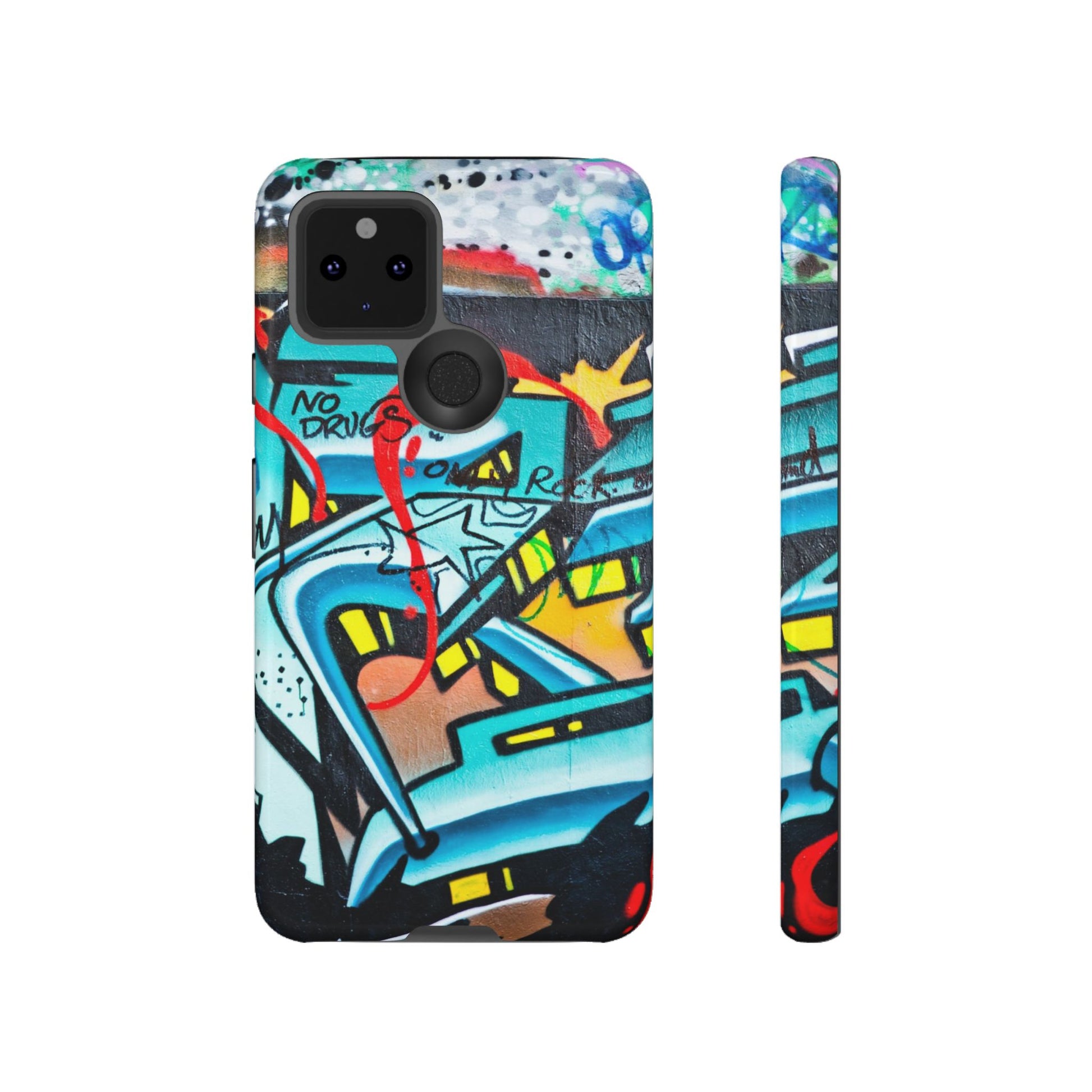 Edgy Phone Case with Graffiti Design, Tough Phone Case for Artists, Urban Style Phone Accessory, Graffiti Art Case, Unique Gift for Teens - FORMO