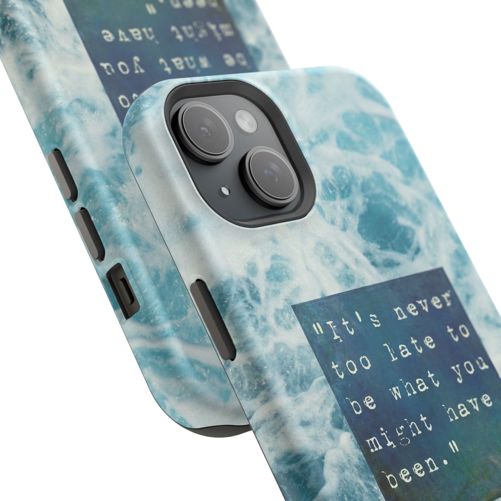 Inspirational Magnetic Phone Cases, Perfect Gift for Students, Motivational Phone Cover, Stylish Tough Case, Ocean Design Case, Fits iPhone - FORMO