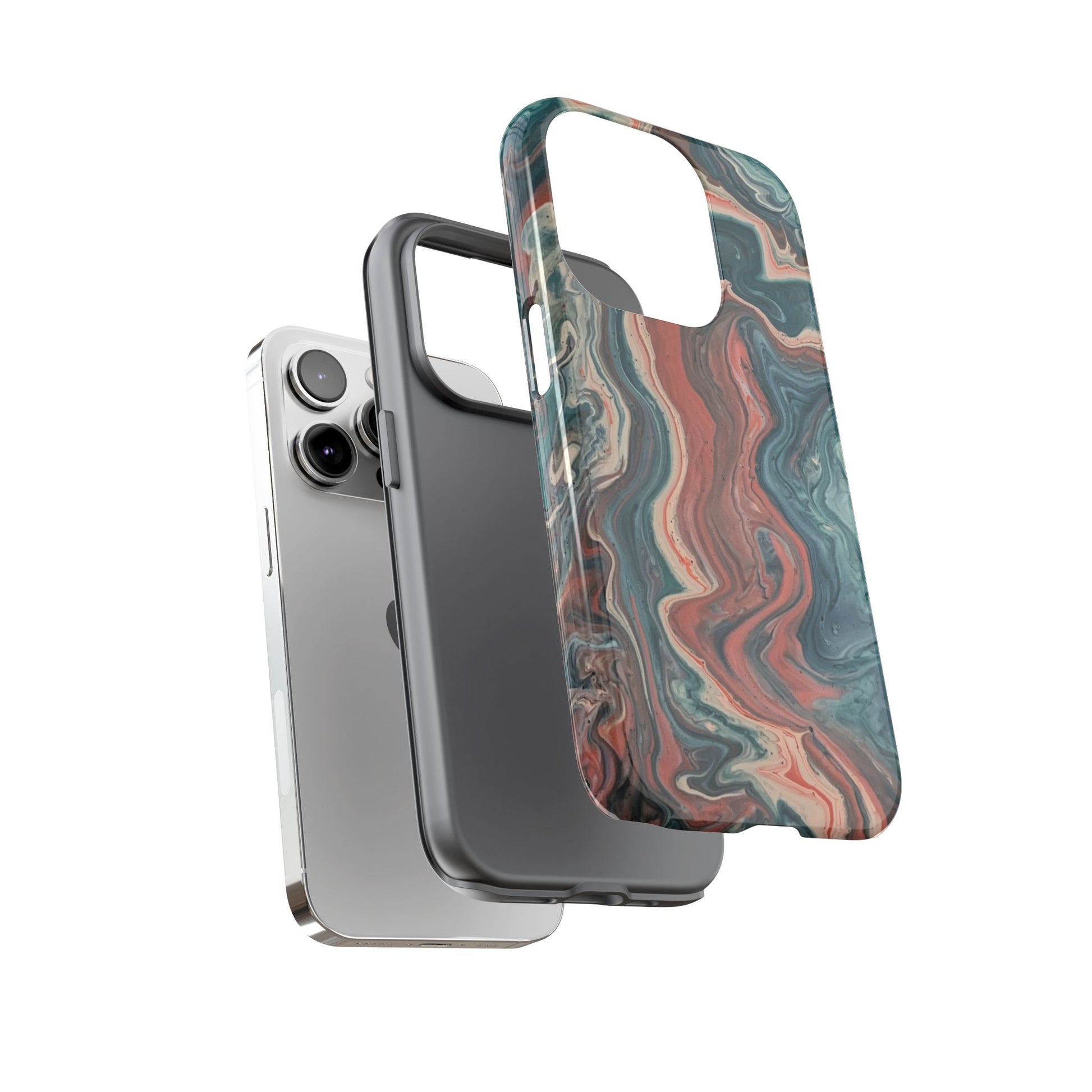 Artistic Phone Case, Tough Cases for Stylish Protection, Marble Design, Trendy Gift for Phone Lovers, Unique Cell Phone Accessory - FORMO