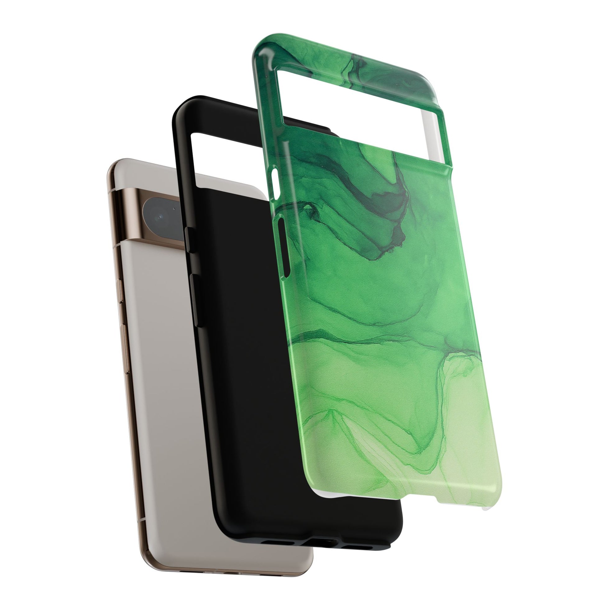 Stylish Phone Case for Nature Lovers, Tough Cases, Green Marble Design, Organic Aesthetic, Unique Gift, Eco-friendly Accessories