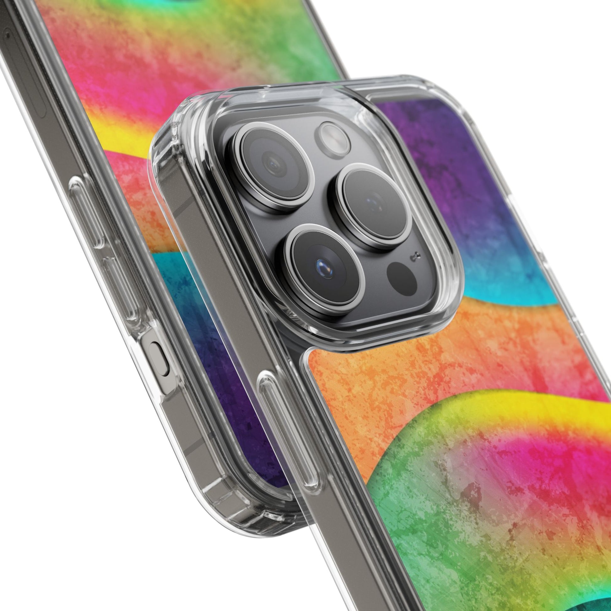 Rainbow Pattern Clear Phone Case (iPhone & Samsung Compatible) - FORMO