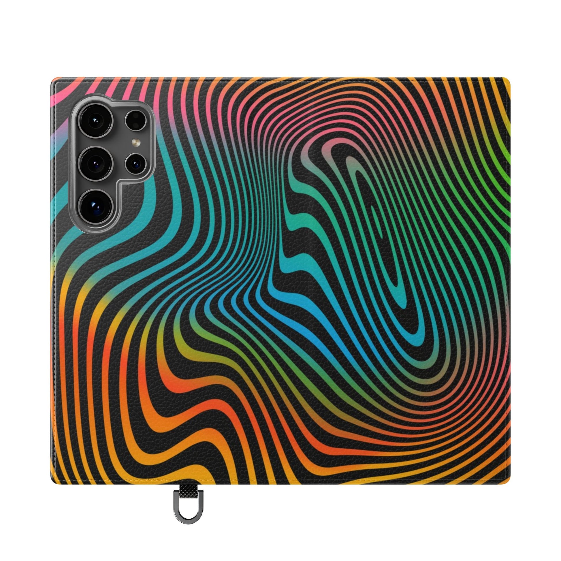 Vibrant Abstract Flip Case for Phone, Colorful Phone Wallet, Trendy Protective Cover, Unique Gift for Tech Lovers, Modern Accessories - FORMO