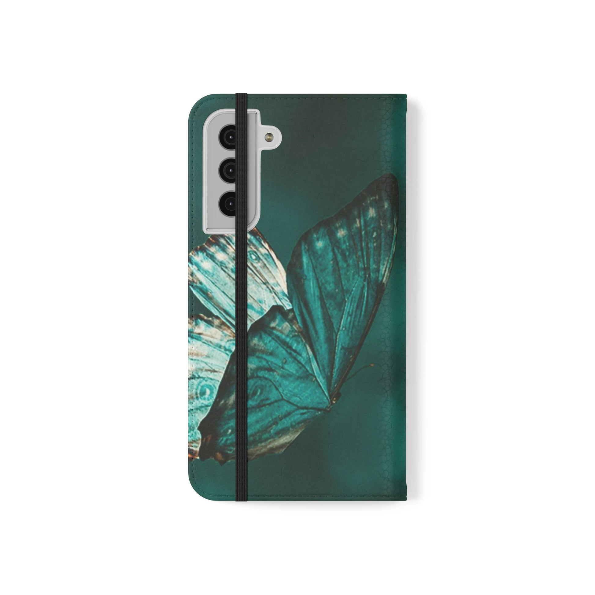 Butterfly Flip Case - Elegant Phone Wallet Cover, Nature Lovers, Gift for Her, Sustainable Fashion, Personalized Mobile Accessory - FORMO