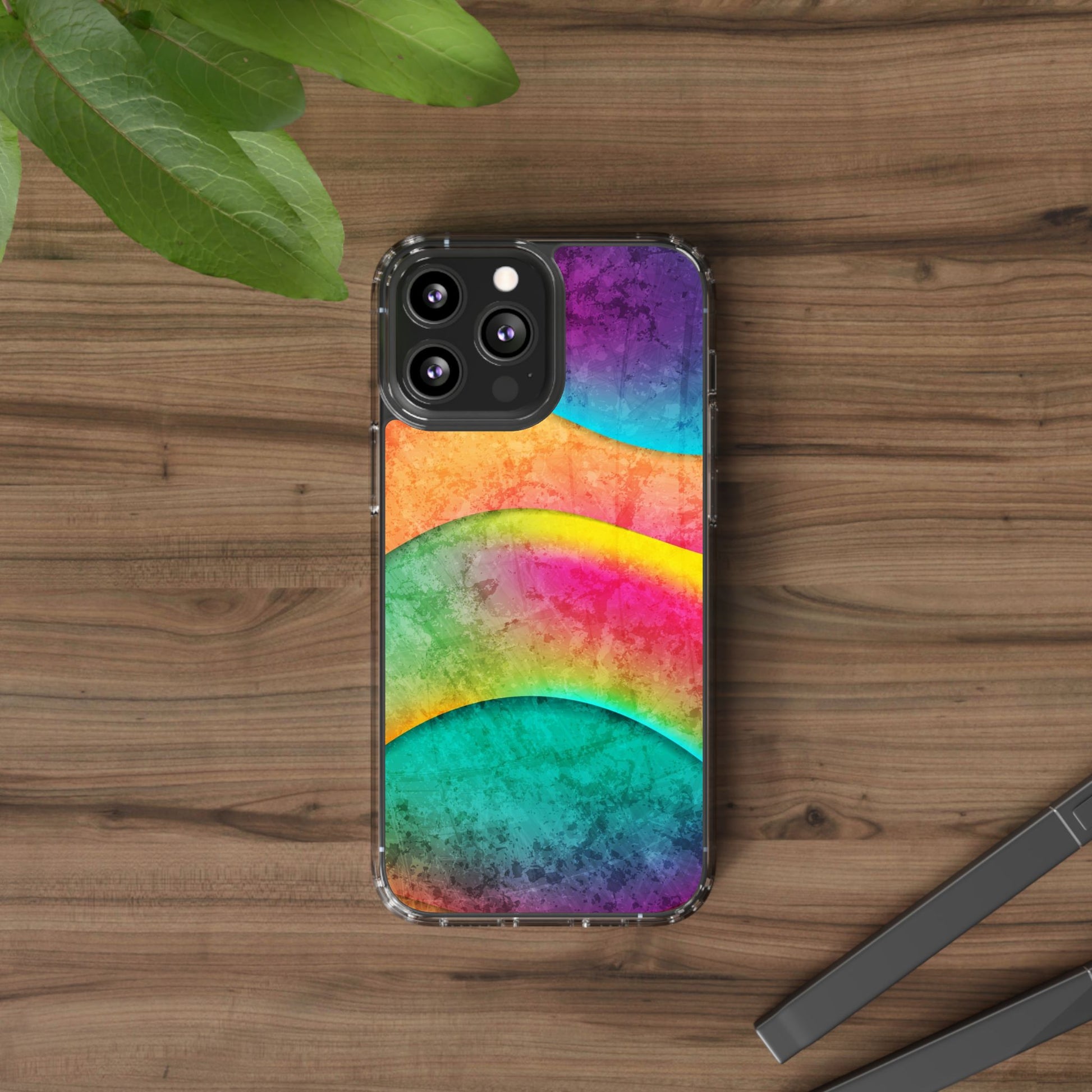 Rainbow Pattern Clear Phone Case (iPhone & Samsung Compatible) - FORMO