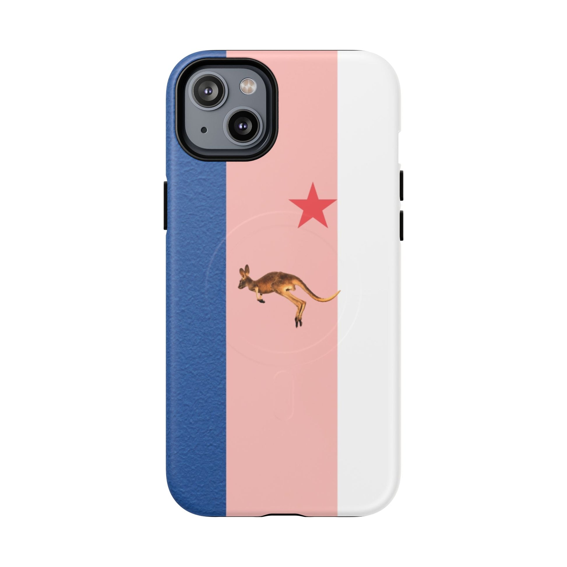 Kangaroo Flag Magnetic Phone Case, Tough Phone Cover, Australian Pride Accessory, Travel Gift, Fun Statement Case