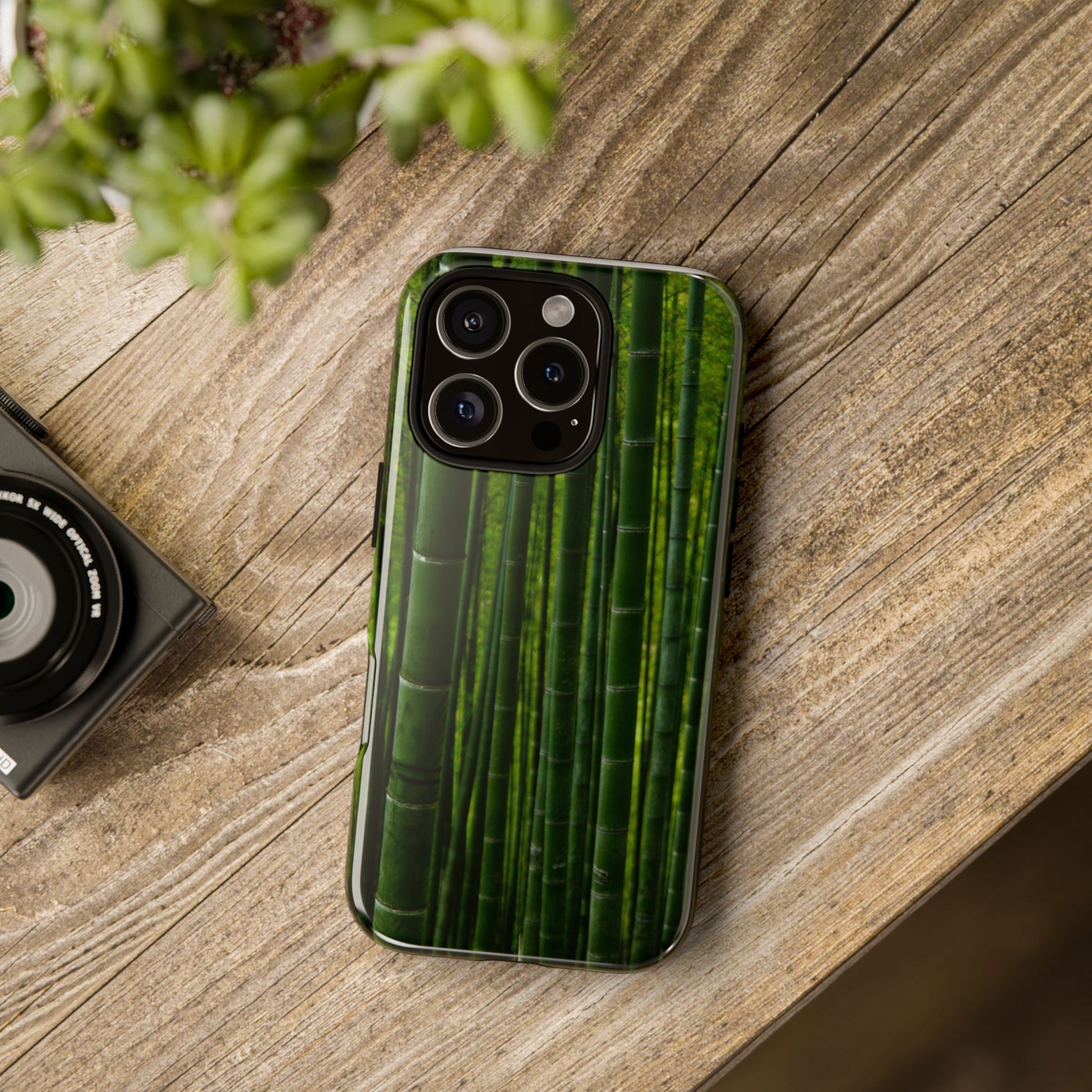 Bamboo Phone Case - Tough Cases, Nature Lover Gift, Eco-Friendly Phone Accessory, Greenery Design, Unique Smartphone Cover - FORMO