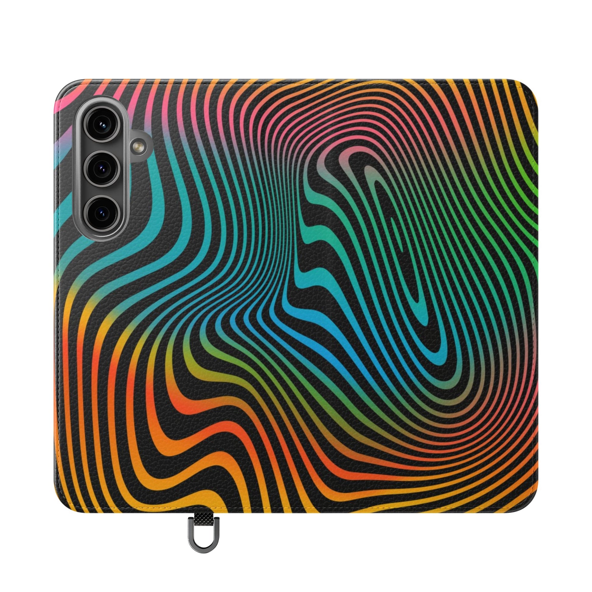 Vibrant Abstract Flip Case for Phone, Colorful Phone Wallet, Trendy Protective Cover, Unique Gift for Tech Lovers, Modern Accessories - FORMO