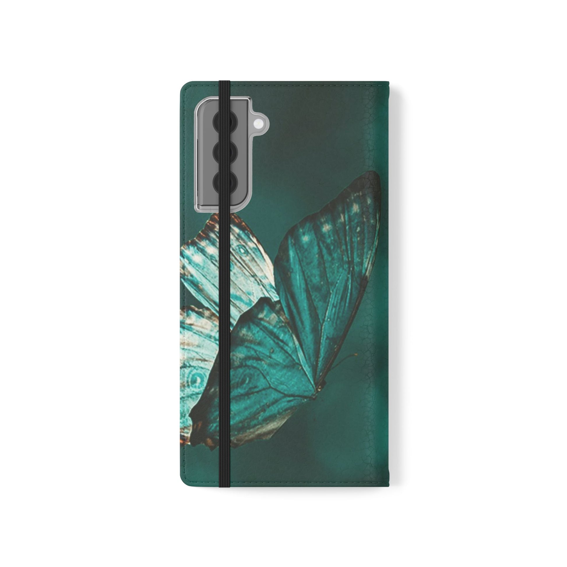 Butterfly Flip Case - Elegant Phone Wallet Cover, Nature Lovers, Gift for Her, Sustainable Fashion, Personalized Mobile Accessory - FORMO
