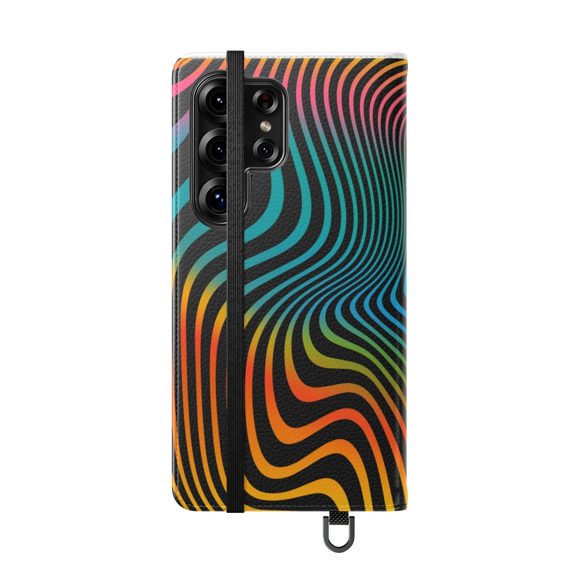 Vibrant Abstract Flip Case for Phone, Colorful Phone Wallet, Trendy Protective Cover, Unique Gift for Tech Lovers, Modern Accessories - FORMO