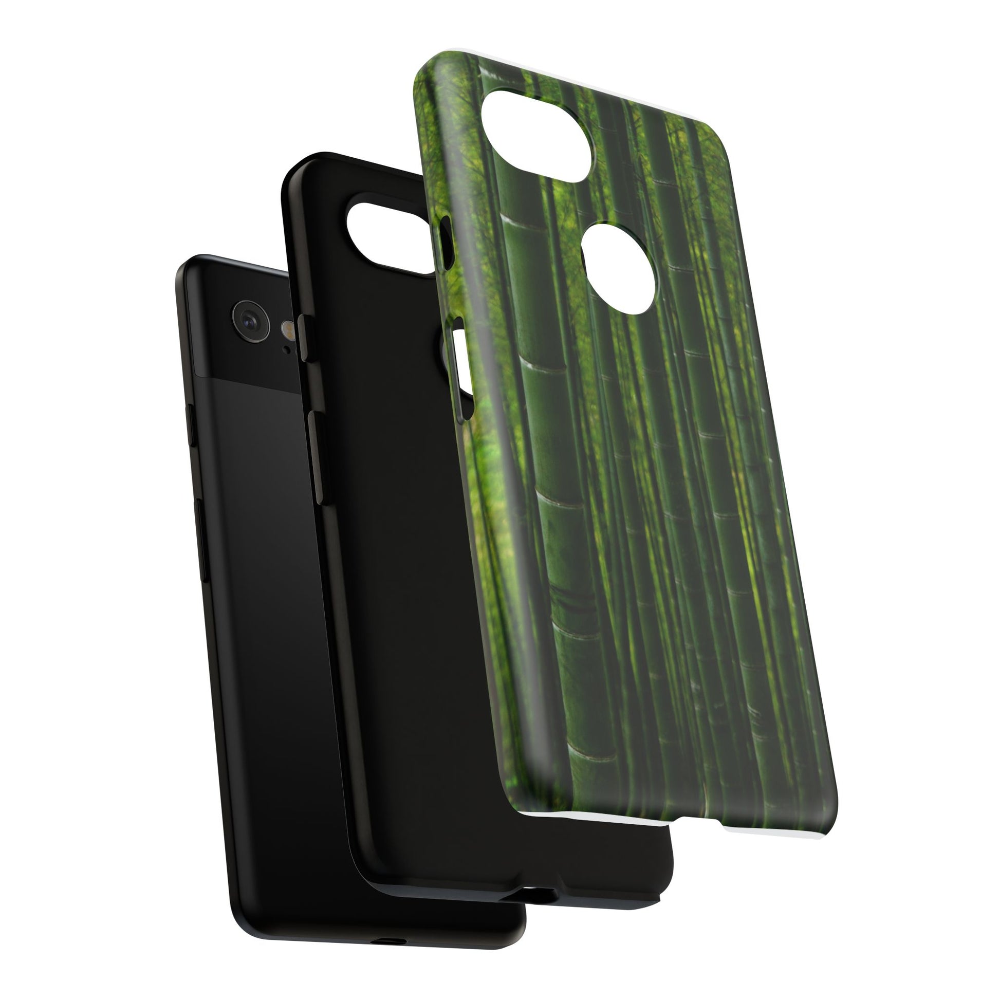 Bamboo Phone Case - Tough Cases, Nature Lover Gift, Eco-Friendly Phone Accessory, Greenery Design, Unique Smartphone Cover - FORMO