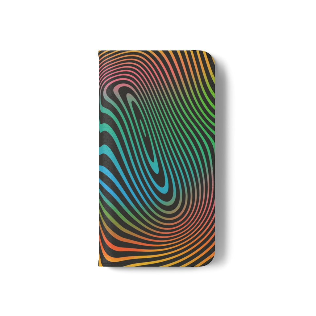 Vibrant Abstract Flip Case for Phone, Colorful Phone Wallet, Trendy Protective Cover, Unique Gift for Tech Lovers, Modern Accessories - FORMO