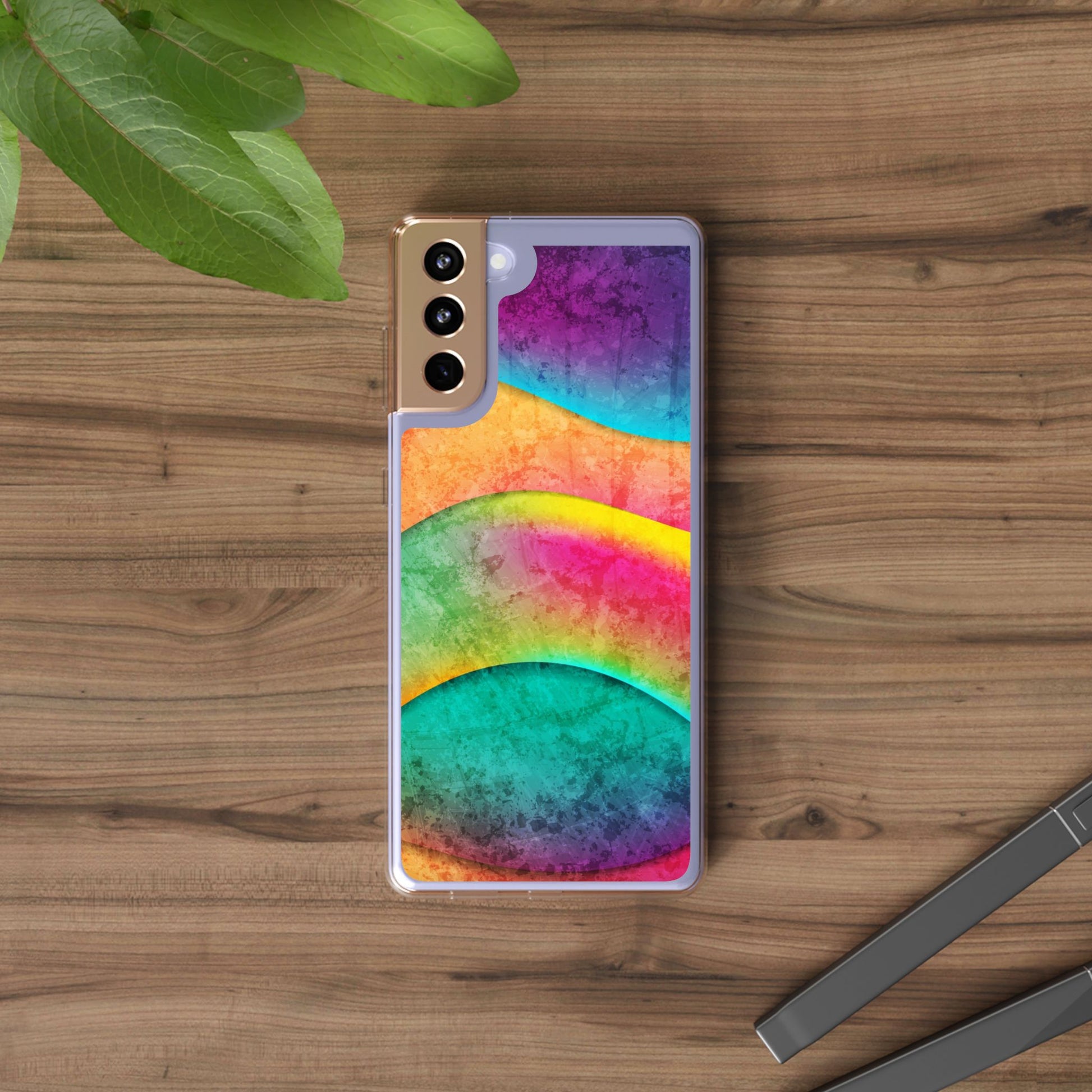 Rainbow Pattern Clear Phone Case (iPhone & Samsung Compatible) - FORMO