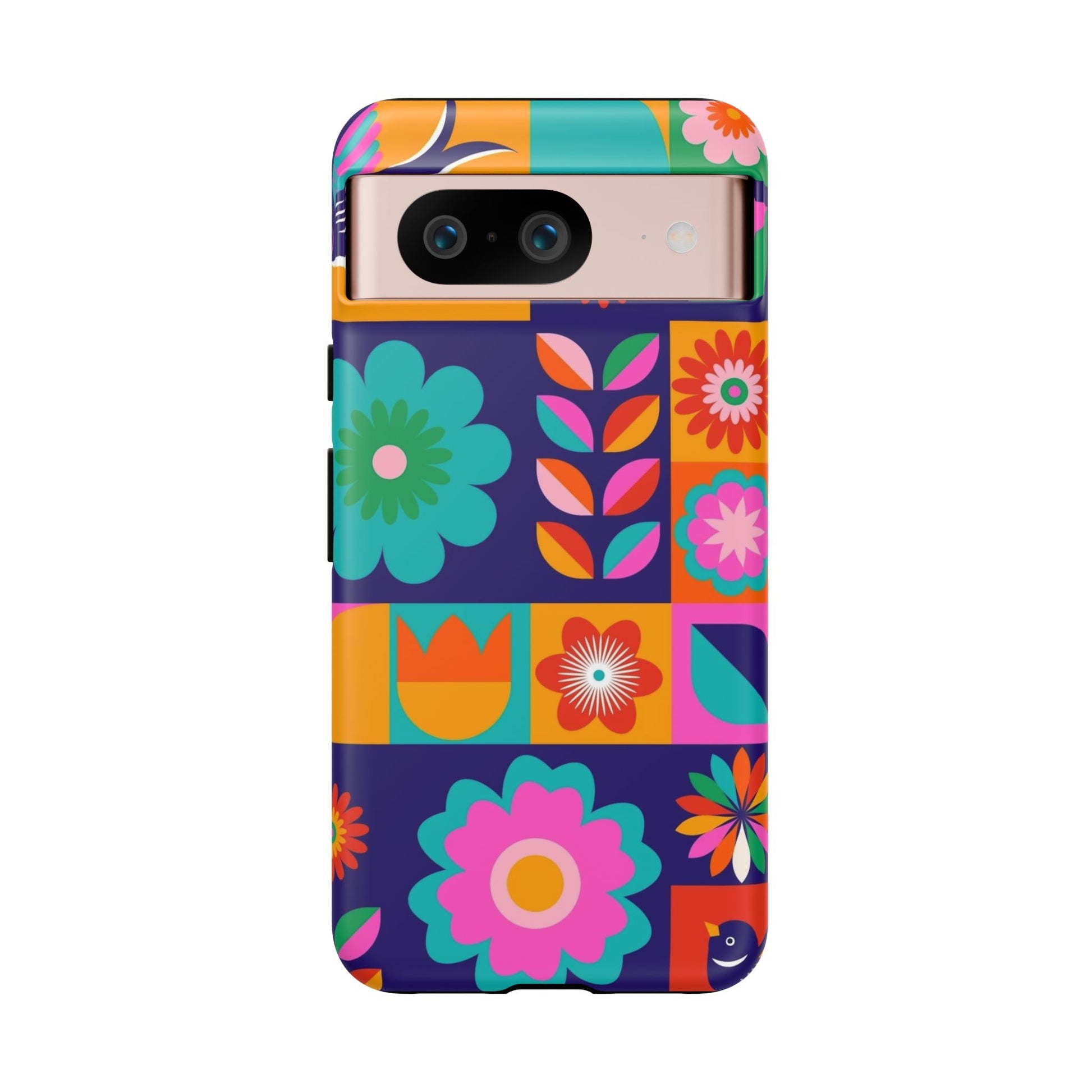 Colorful Floral Phone Case, Tough Cases for Protection, Vibrant Design Cover for Gift, Stylish Cell Phone Accessory, Fun Floral Designs - FORMO