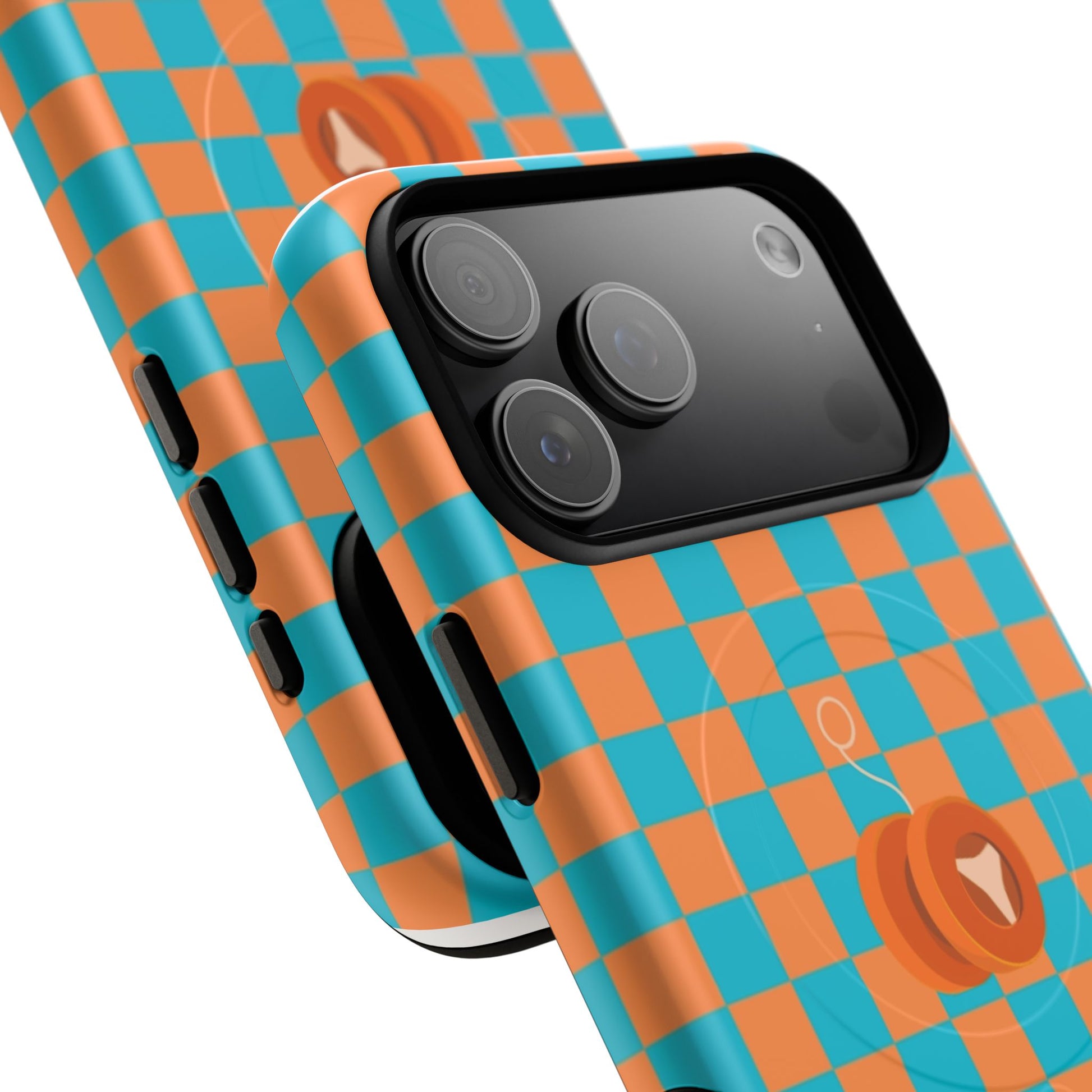 Vibrant Tough Magnetic Phone Case for Protection, Checkerboard Design for Tech Lovers, Gift for Birthdays, Holidays, or Daily Use