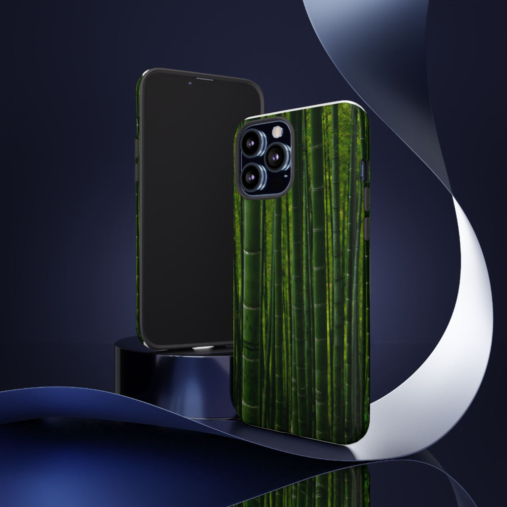 Bamboo Phone Case - Tough Cases, Nature Lover Gift, Eco-Friendly Phone Accessory, Greenery Design, Unique Smartphone Cover - FORMO