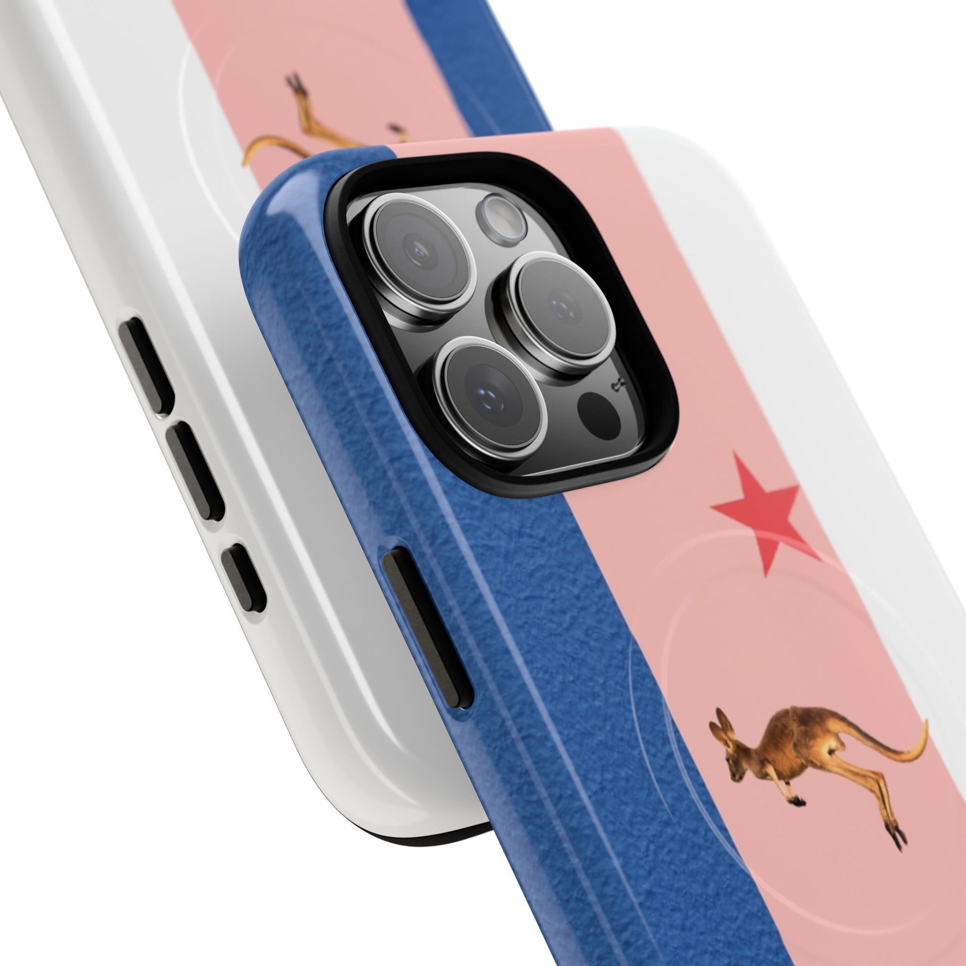 Kangaroo Flag Magnetic Phone Case, Tough Phone Cover, Australian Pride Accessory, Travel Gift, Fun Statement Case