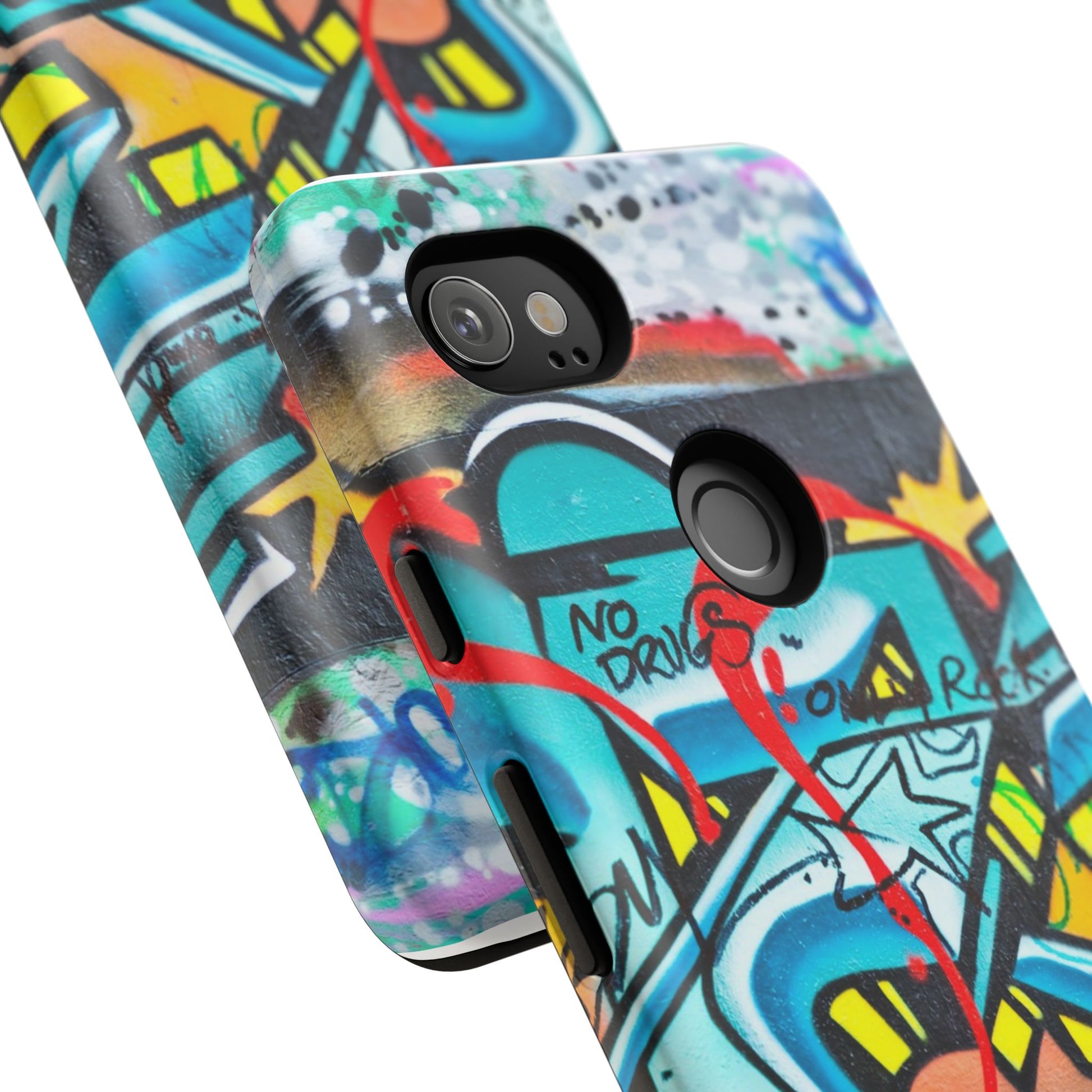 Edgy Phone Case with Graffiti Design, Tough Phone Case for Artists, Urban Style Phone Accessory, Graffiti Art Case, Unique Gift for Teens - FORMO