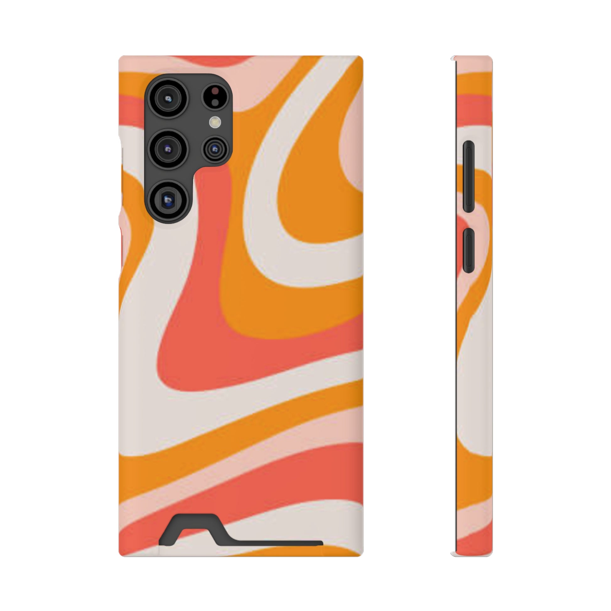 Trendy Phone Case with Card Holder, Boho Phone Accessory, Stylish Mobile Cover, Functional Gift for Friends, Perfect for Everyday Use - FORMO