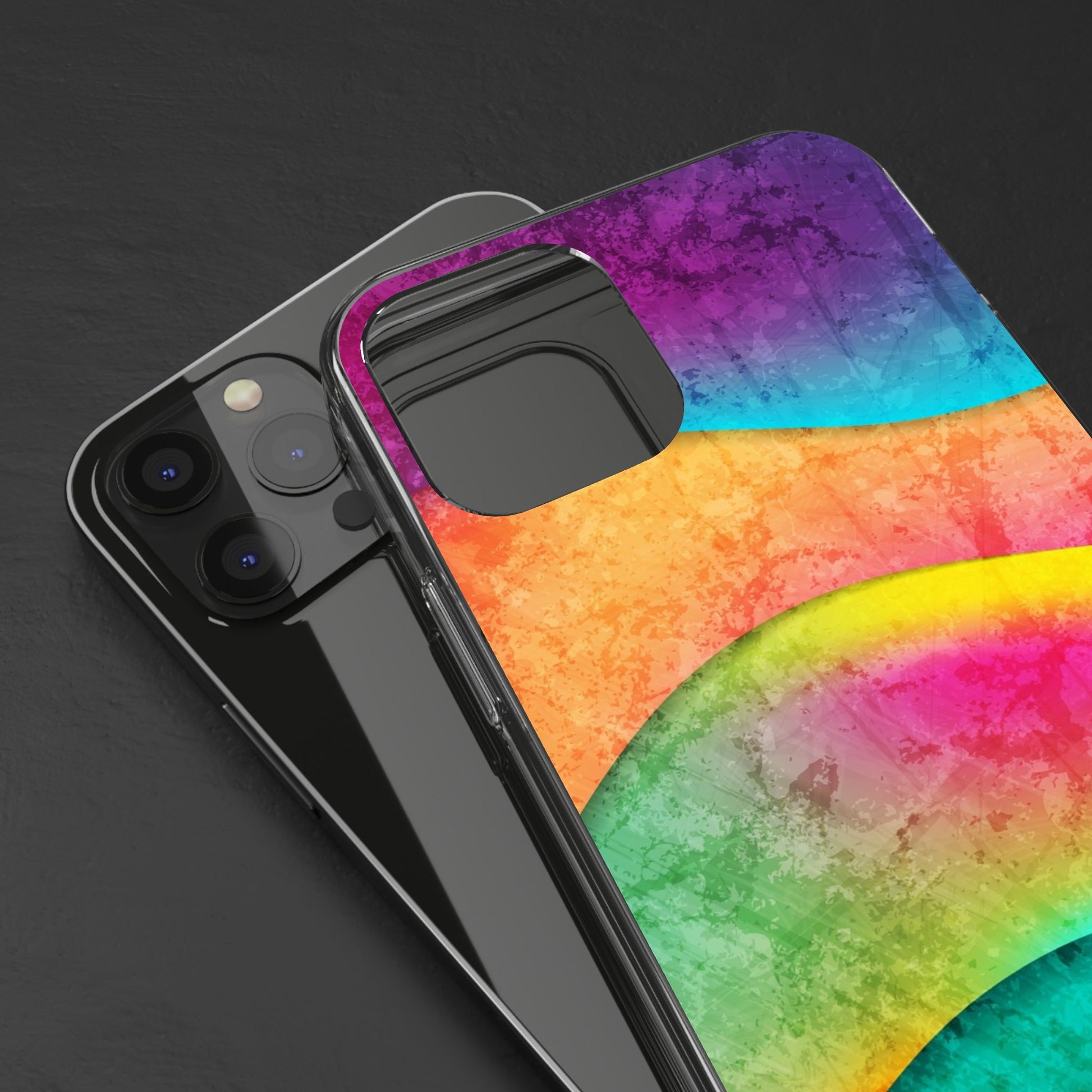 Rainbow Pattern Clear Phone Case (iPhone & Samsung Compatible) - FORMO