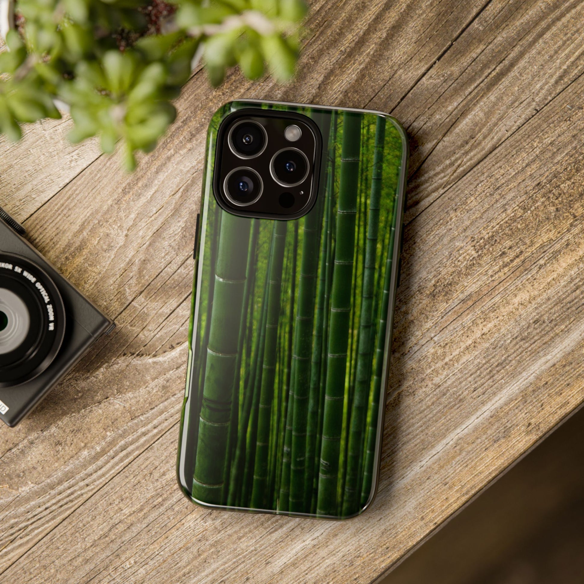 Bamboo Phone Case - Tough Cases, Nature Lover Gift, Eco-Friendly Phone Accessory, Greenery Design, Unique Smartphone Cover - FORMO