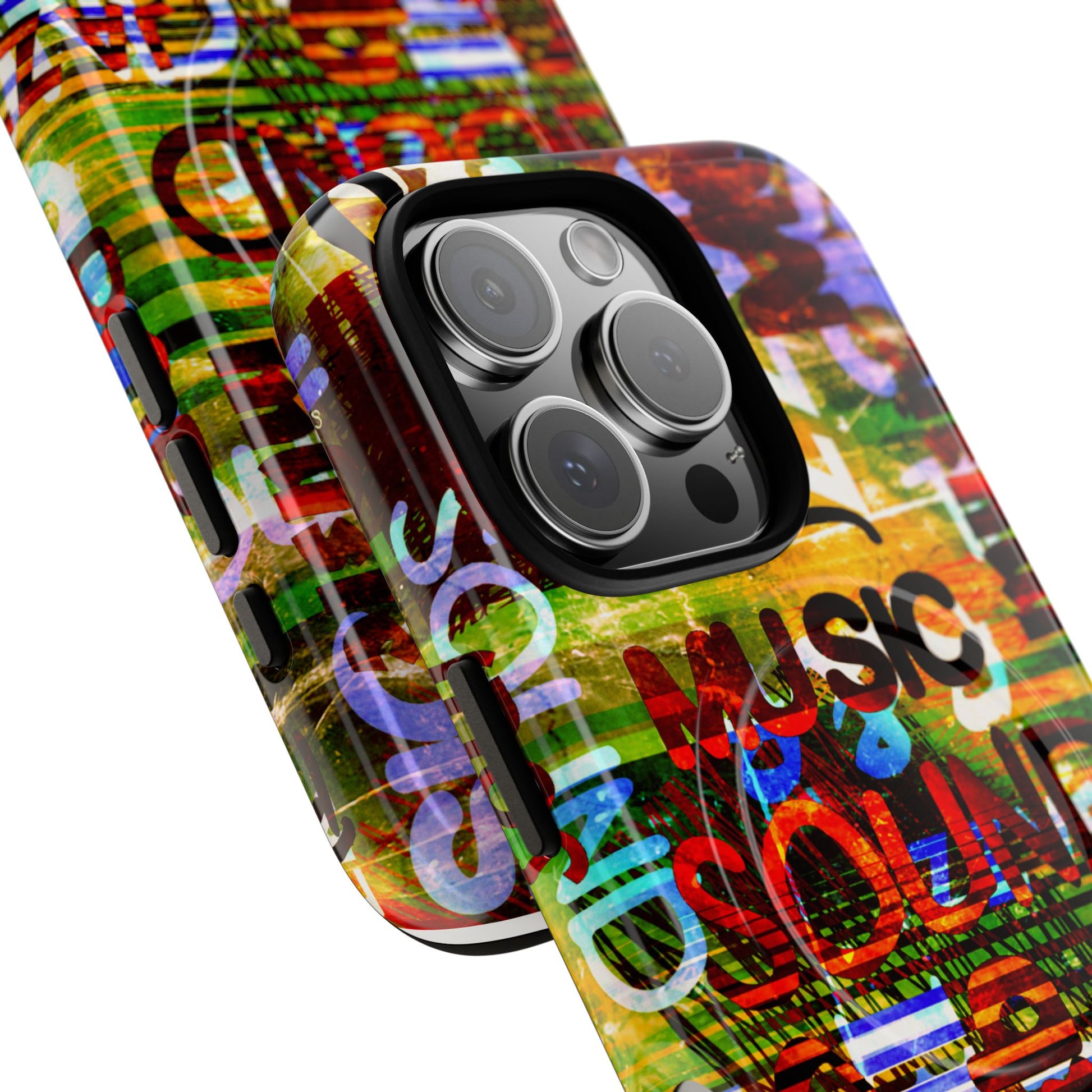 Colorful Music-Themed Phone Case (iPhone & Samsung Compatible) - FORMO