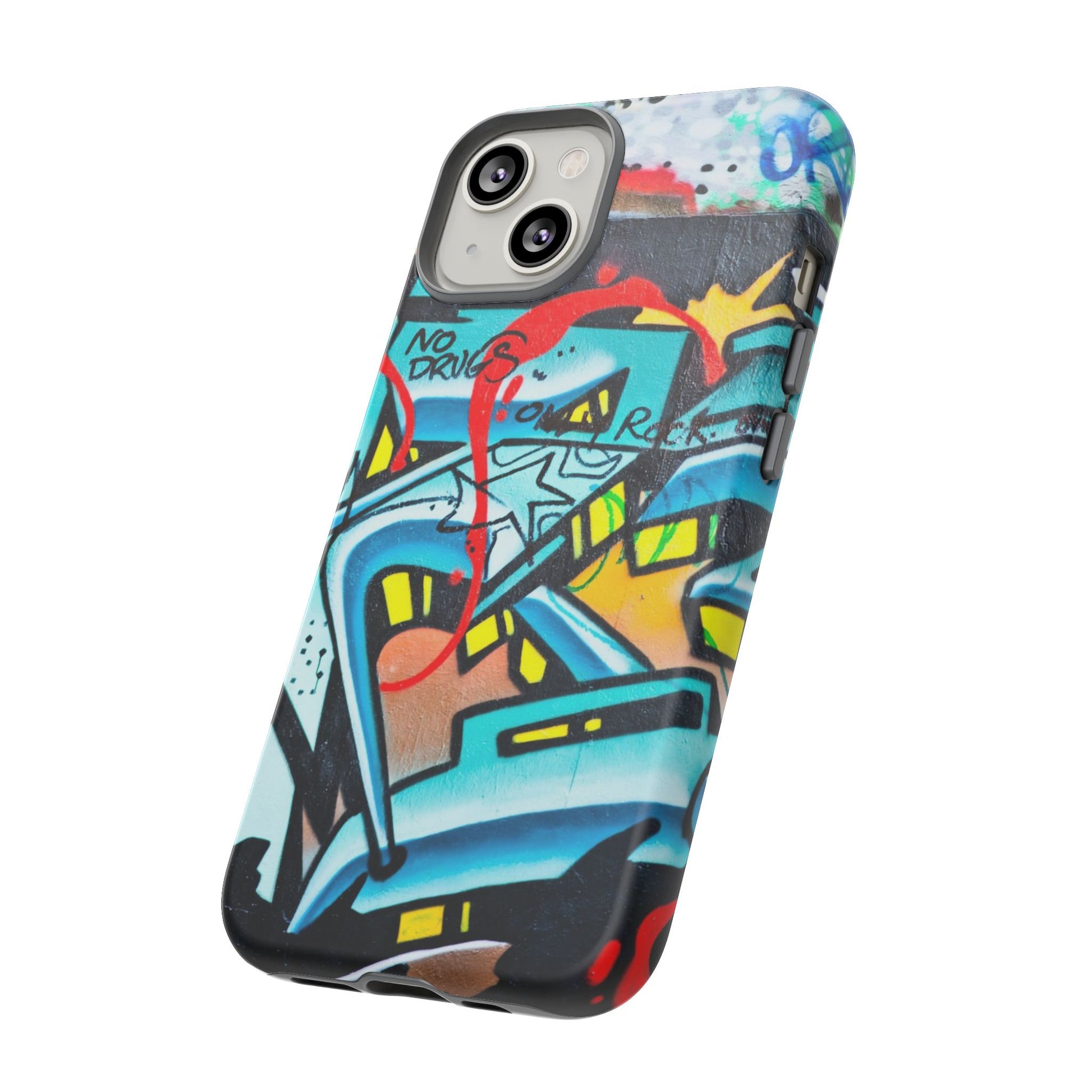Edgy Phone Case with Graffiti Design, Tough Phone Case for Artists, Urban Style Phone Accessory, Graffiti Art Case, Unique Gift for Teens - FORMO