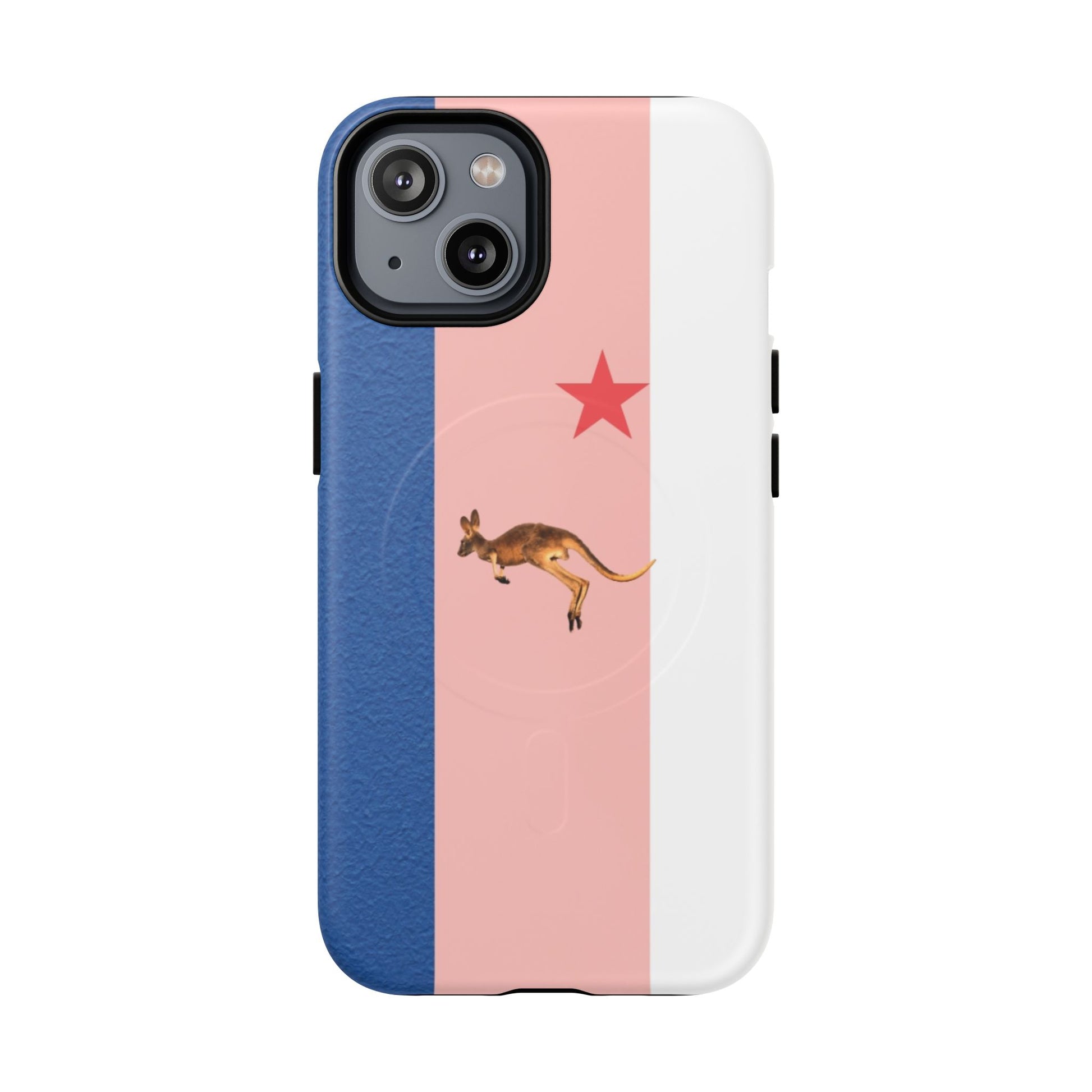 Kangaroo Flag Magnetic Phone Case, Tough Phone Cover, Australian Pride Accessory, Travel Gift, Fun Statement Case