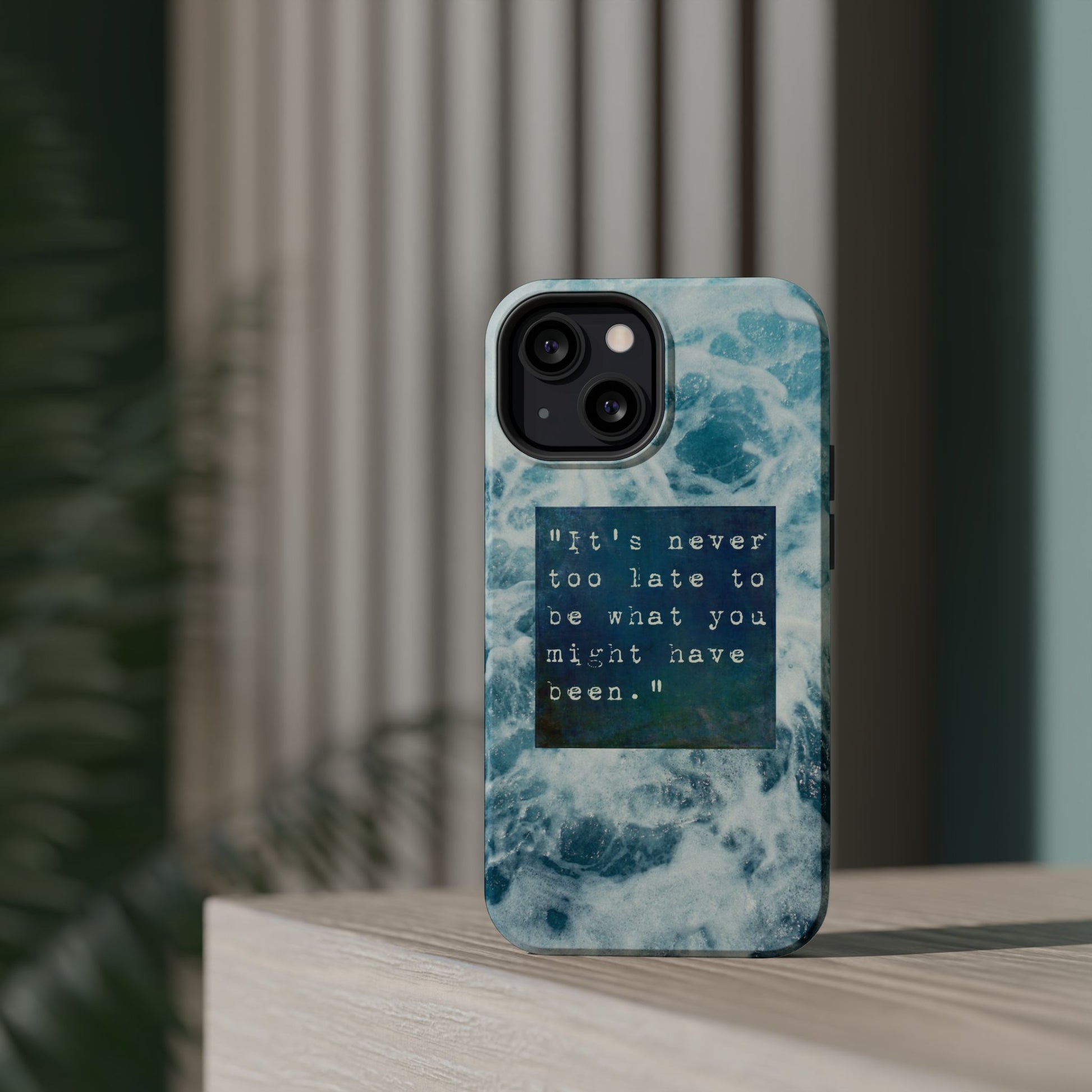 Inspirational Magnetic Phone Cases, Perfect Gift for Students, Motivational Phone Cover, Stylish Tough Case, Ocean Design Case, Fits iPhone - FORMO