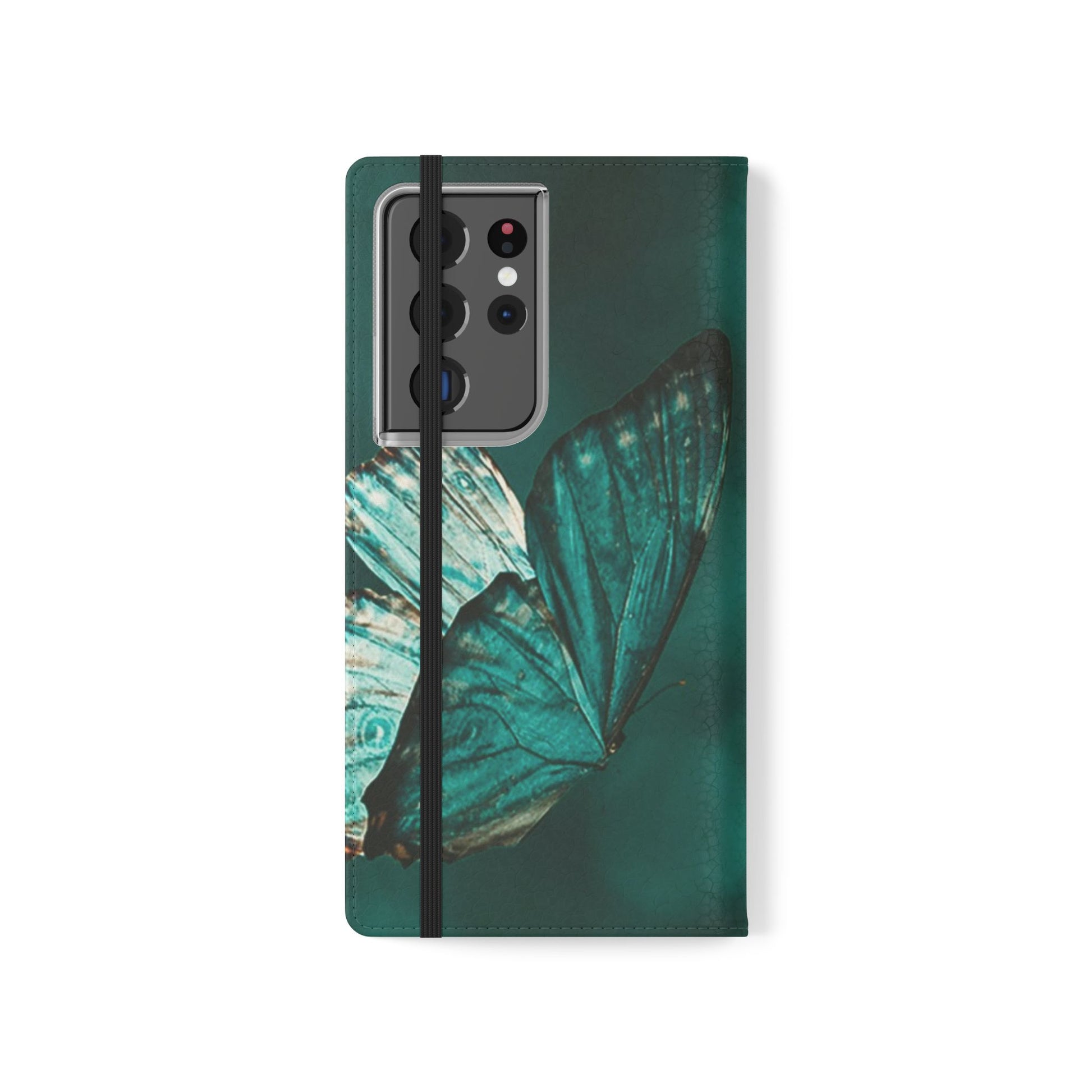 Butterfly Flip Case - Elegant Phone Wallet Cover, Nature Lovers, Gift for Her, Sustainable Fashion, Personalized Mobile Accessory - FORMO