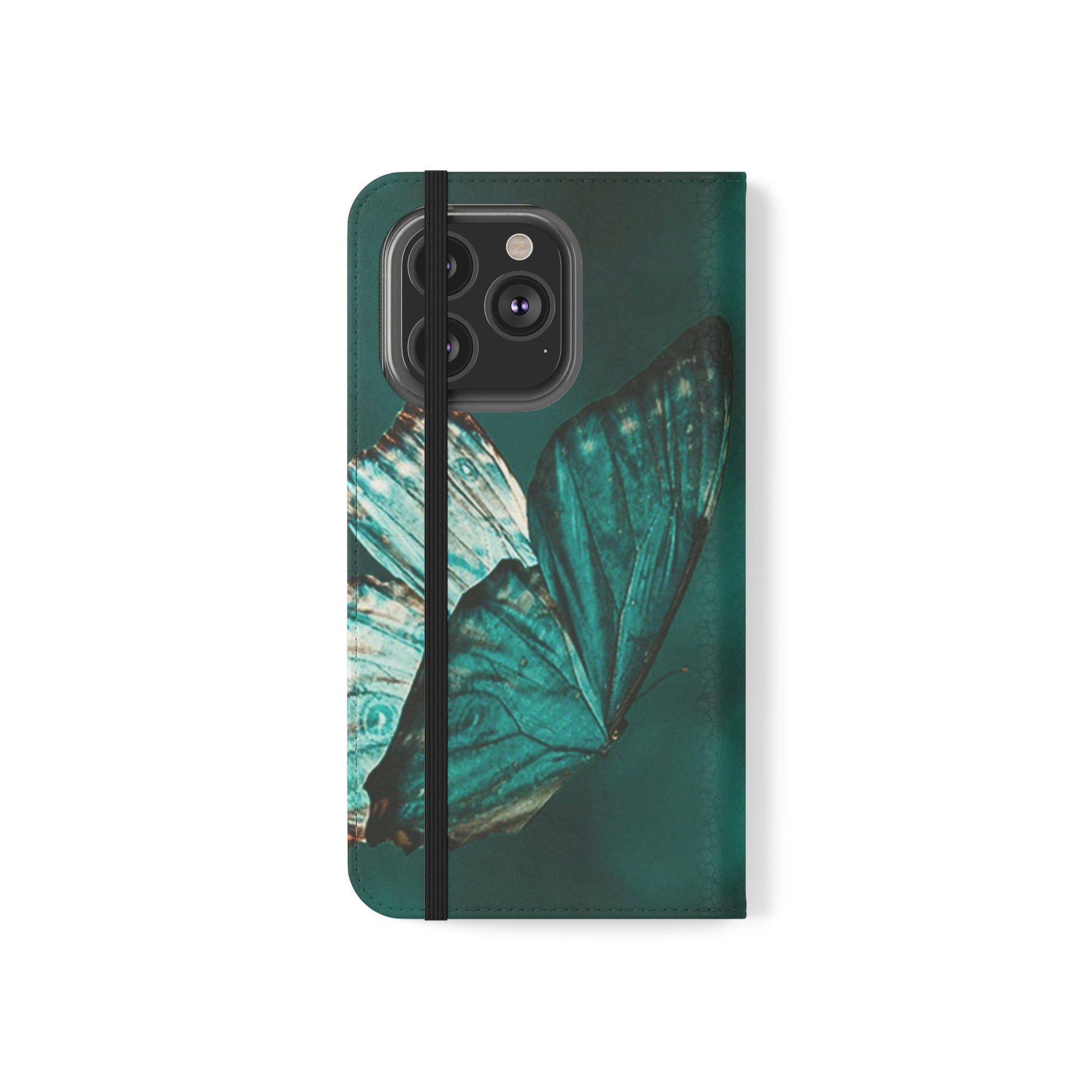 Butterfly Flip Case - Elegant Phone Wallet Cover, Nature Lovers, Gift for Her, Sustainable Fashion, Personalized Mobile Accessory - FORMO