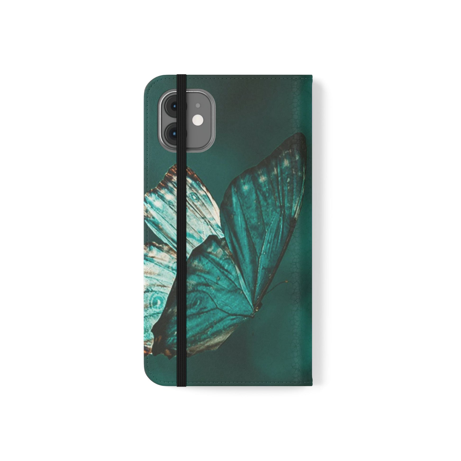 Butterfly Flip Case - Elegant Phone Wallet Cover, Nature Lovers, Gift for Her, Sustainable Fashion, Personalized Mobile Accessory - FORMO
