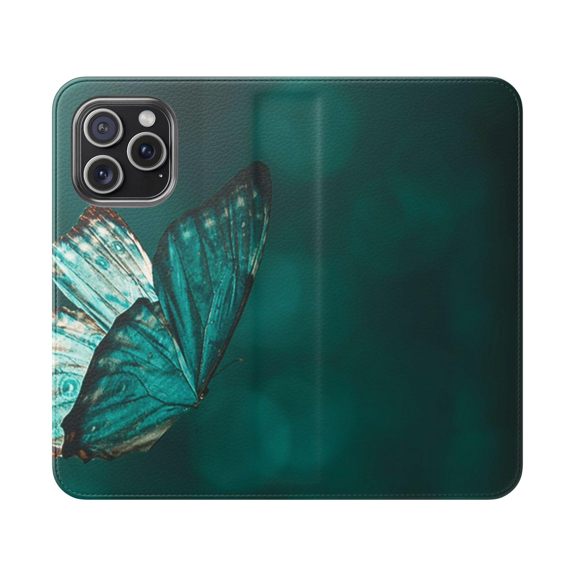 Butterfly Flip Case - Elegant Phone Wallet Cover, Nature Lovers, Gift for Her, Sustainable Fashion, Personalized Mobile Accessory - FORMO