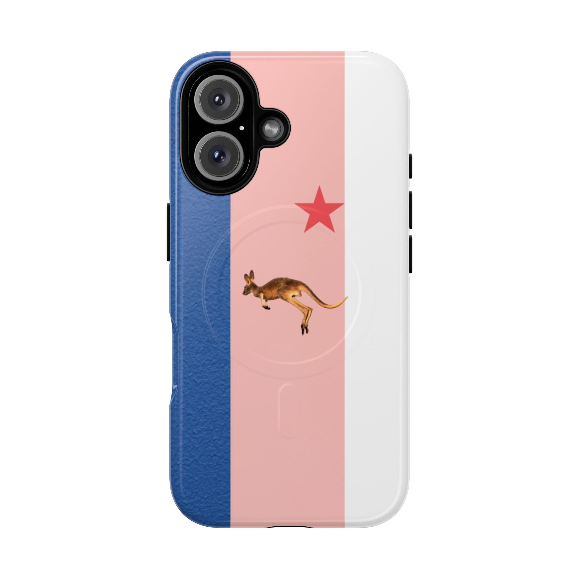 Kangaroo Flag Magnetic Phone Case, Tough Phone Cover, Australian Pride Accessory, Travel Gift, Fun Statement Case