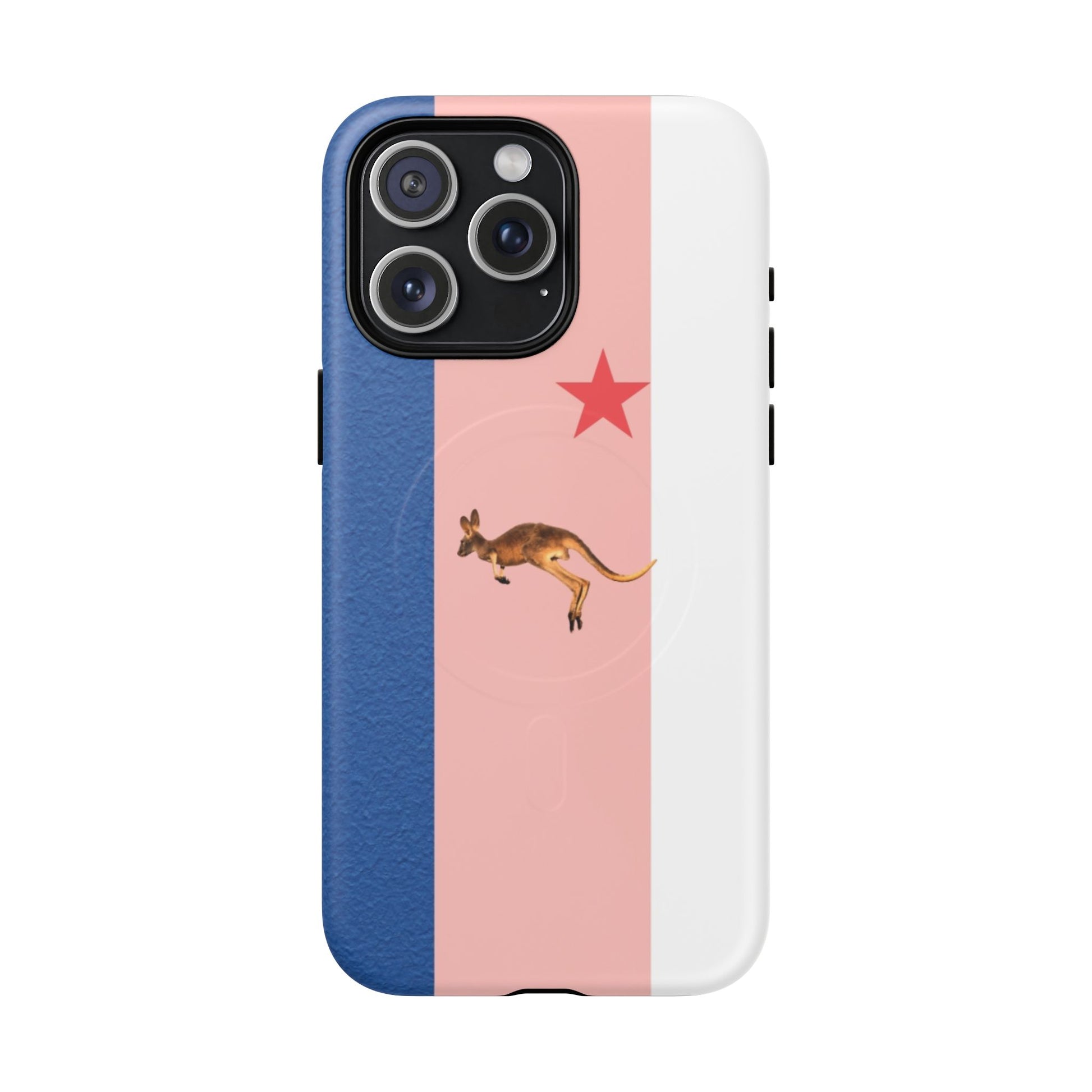 Kangaroo Flag Magnetic Phone Case, Tough Phone Cover, Australian Pride Accessory, Travel Gift, Fun Statement Case