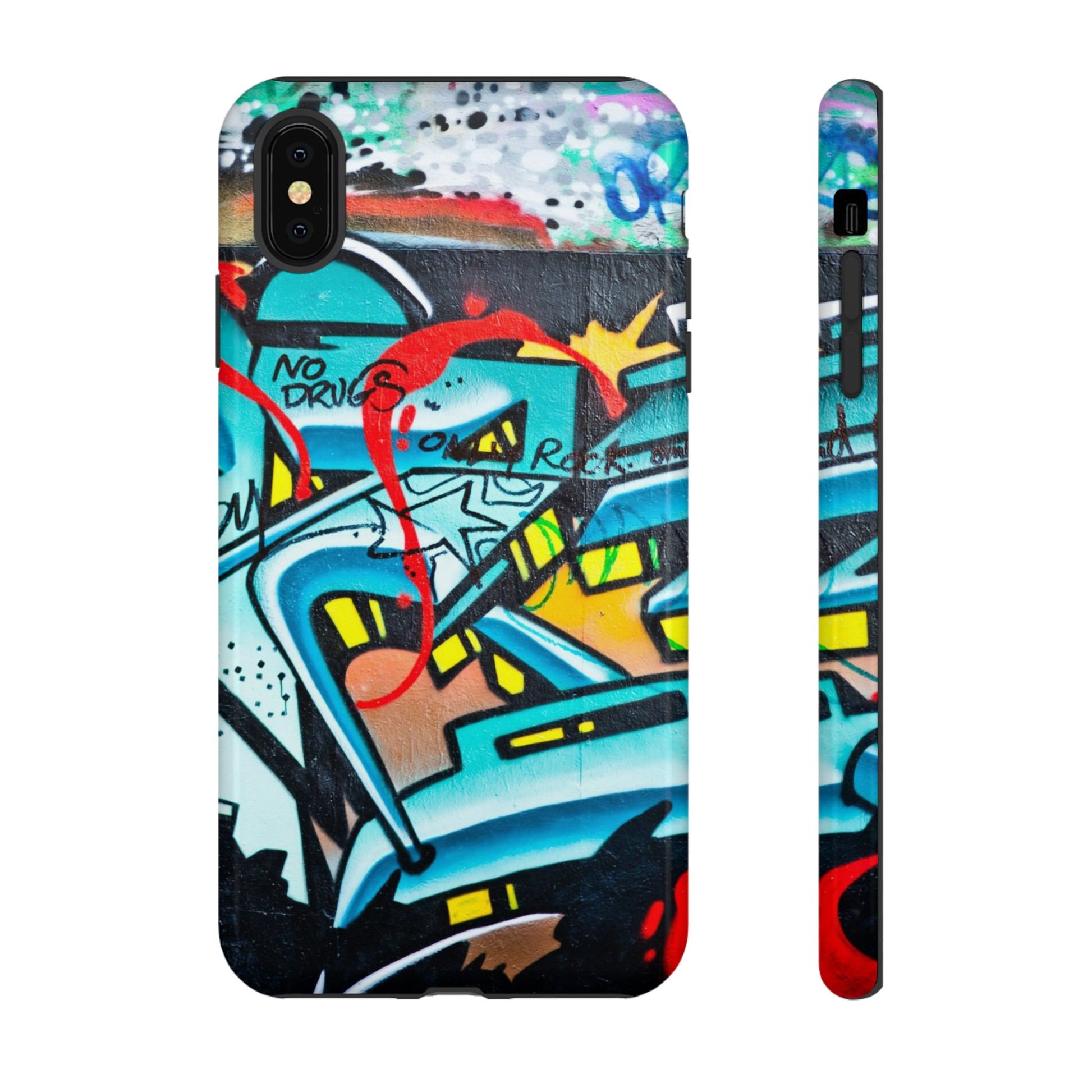 Edgy Phone Case with Graffiti Design, Tough Phone Case for Artists, Urban Style Phone Accessory, Graffiti Art Case, Unique Gift for Teens - FORMO