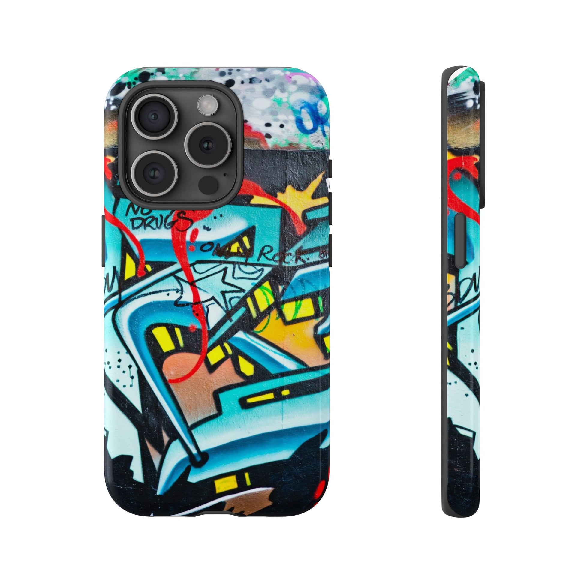Edgy Phone Case with Graffiti Design, Tough Phone Case for Artists, Urban Style Phone Accessory, Graffiti Art Case, Unique Gift for Teens - FORMO
