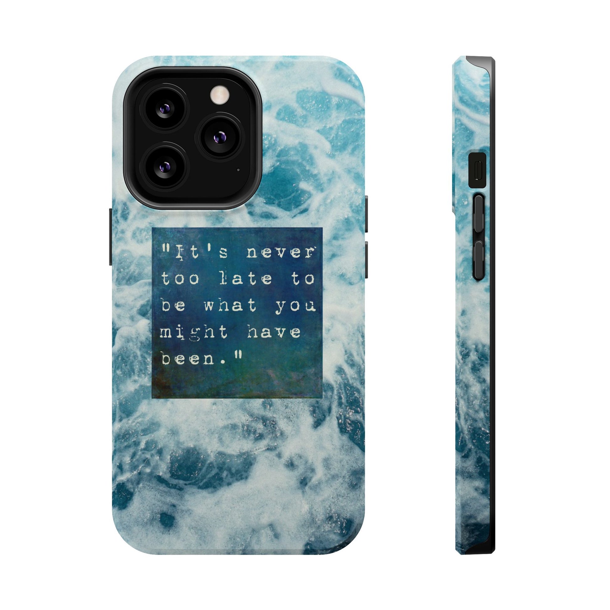 Inspirational Magnetic Phone Cases, Perfect Gift for Students, Motivational Phone Cover, Stylish Tough Case, Ocean Design Case, Fits iPhone - FORMO