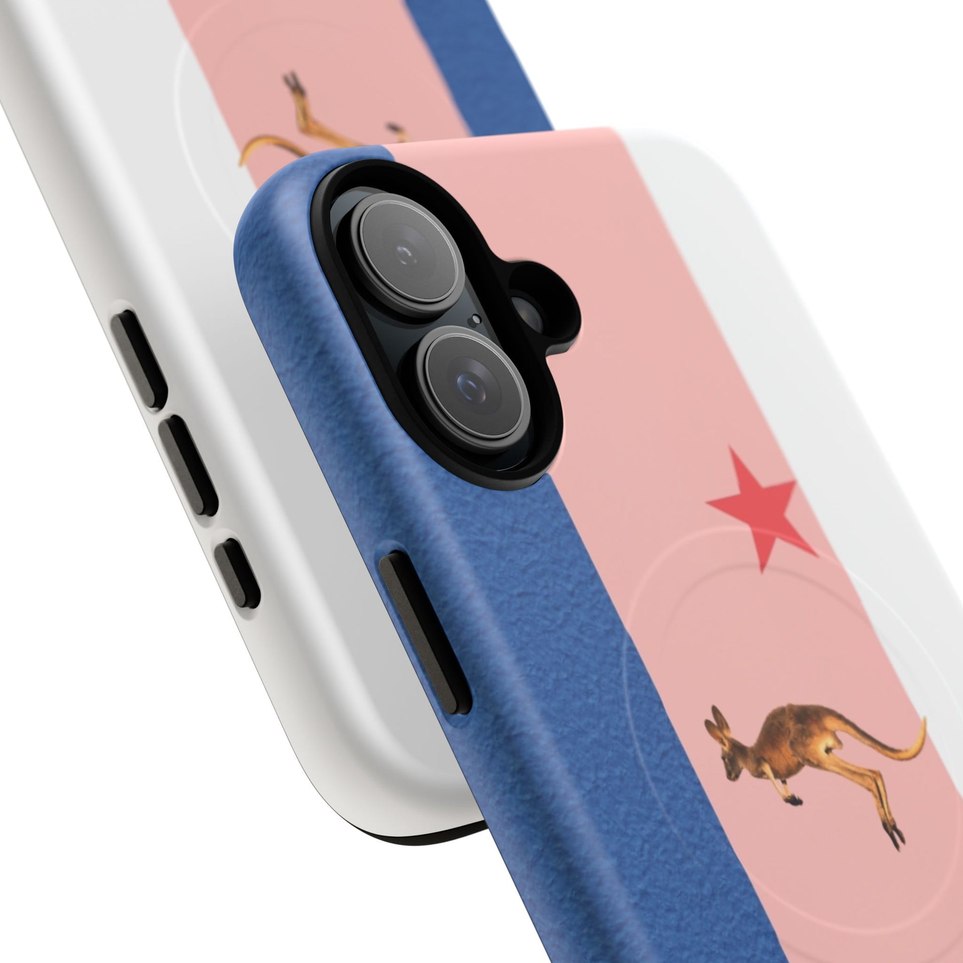 Kangaroo Flag Magnetic Phone Case, Tough Phone Cover, Australian Pride Accessory, Travel Gift, Fun Statement Case
