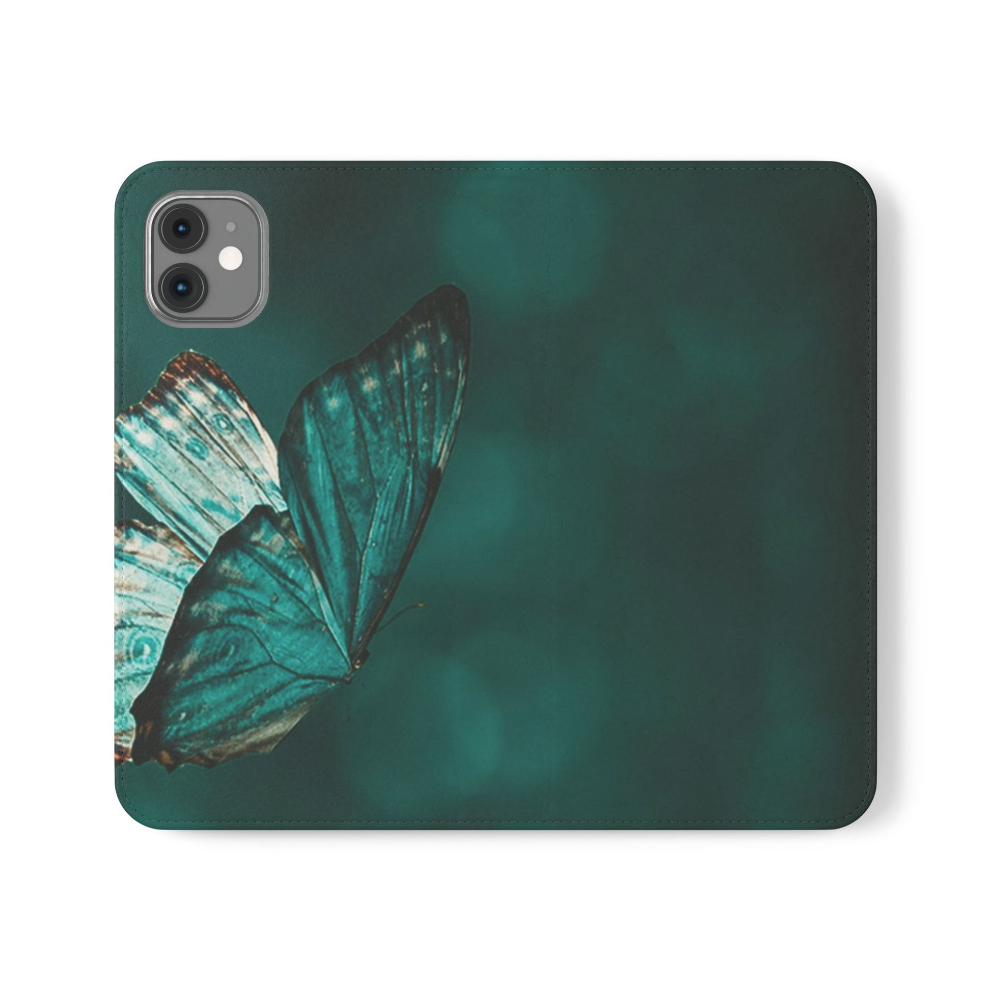 Butterfly Flip Case - Elegant Phone Wallet Cover, Nature Lovers, Gift for Her, Sustainable Fashion, Personalized Mobile Accessory - FORMO