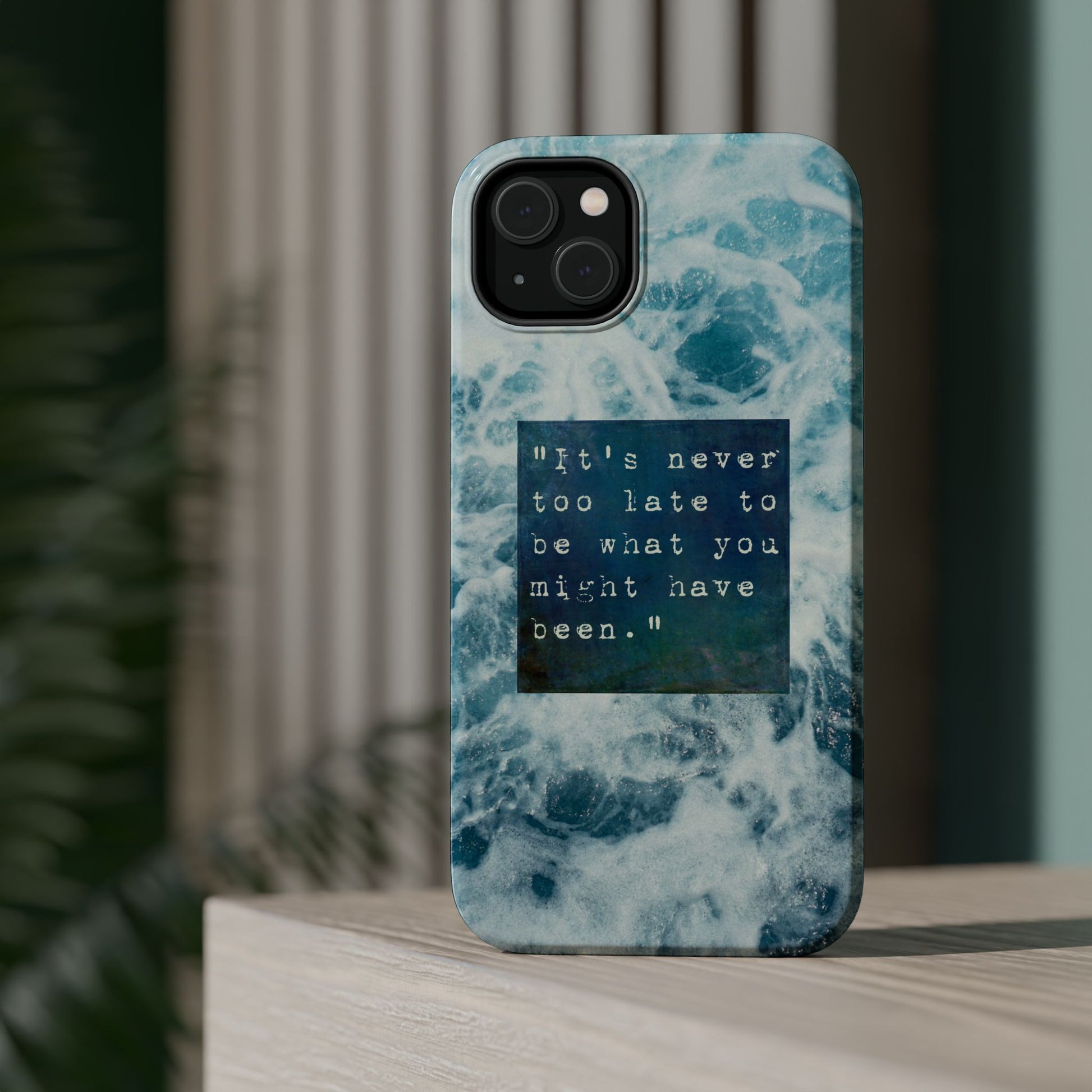 Inspirational Magnetic Phone Cases, Perfect Gift for Students, Motivational Phone Cover, Stylish Tough Case, Ocean Design Case, Fits iPhone - FORMO