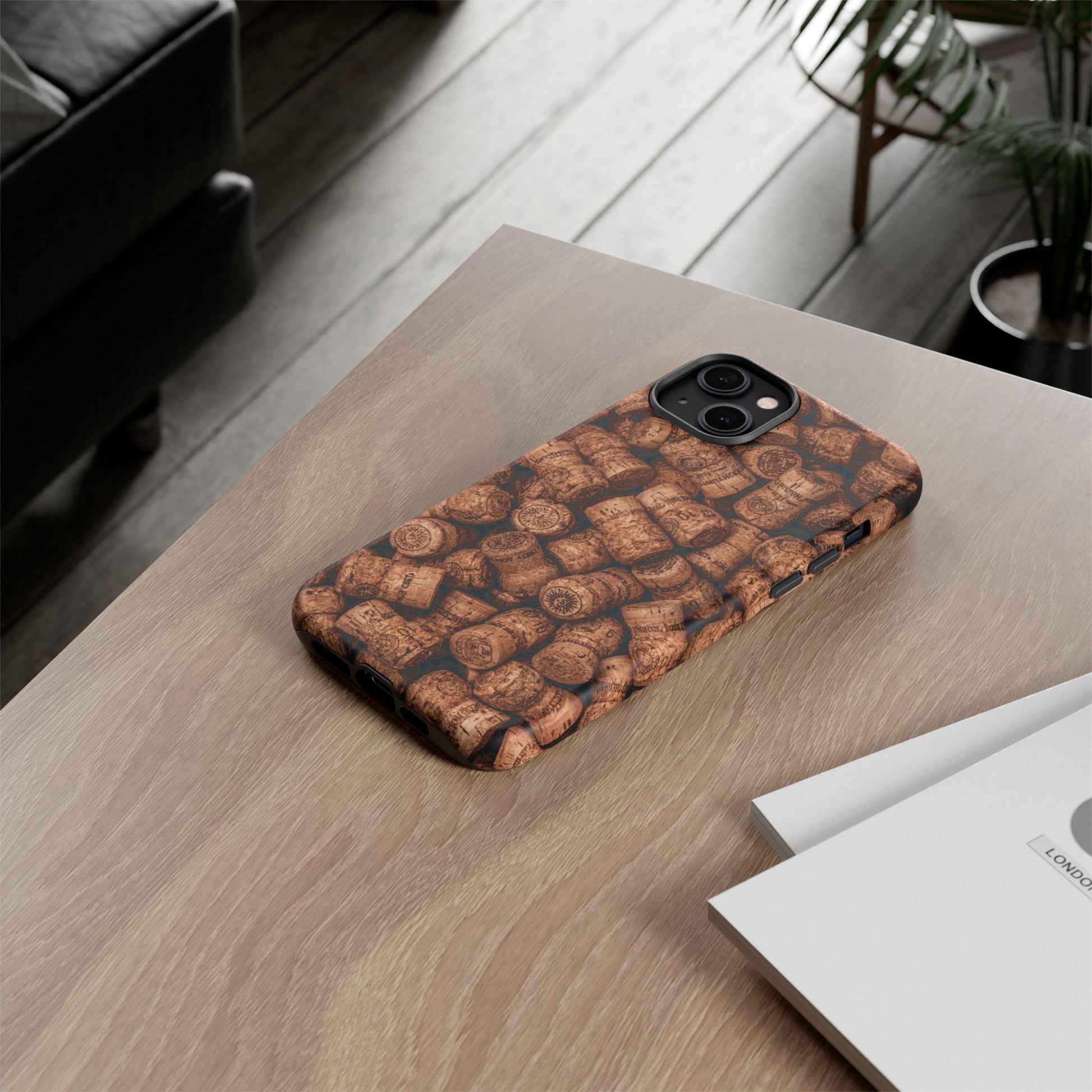 Cork Pattern Phone Case - Eco-Friendly, Vintage Style, Rustic Gifts for Wine Lovers, Housewarming, Birthday, Unique Gift - FORMO