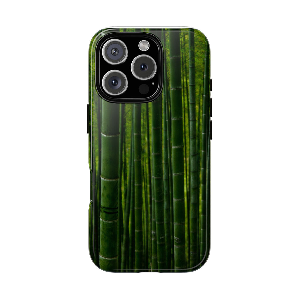Bamboo Phone Case - Tough Cases, Nature Lover Gift, Eco-Friendly Phone Accessory, Greenery Design, Unique Smartphone Cover - FORMO